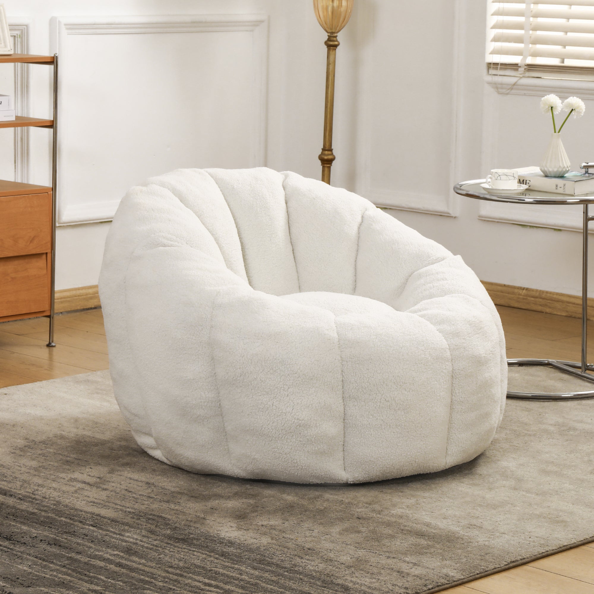Bean Bag Chair with Armrests and High-Density Foam