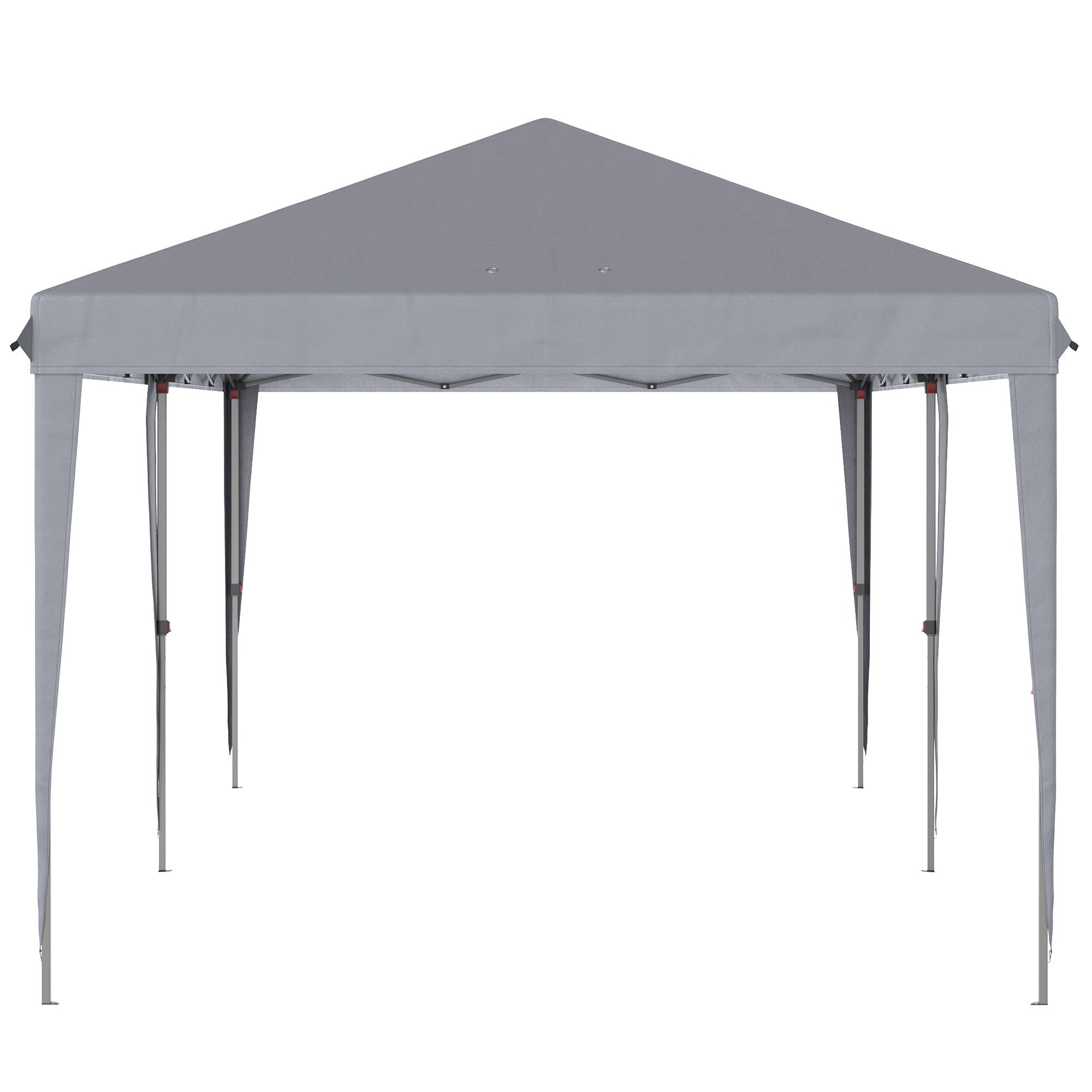 Outsunny 10' x 20' Pop Up Canopy Tent Heavy Duty Steel Frame Gray