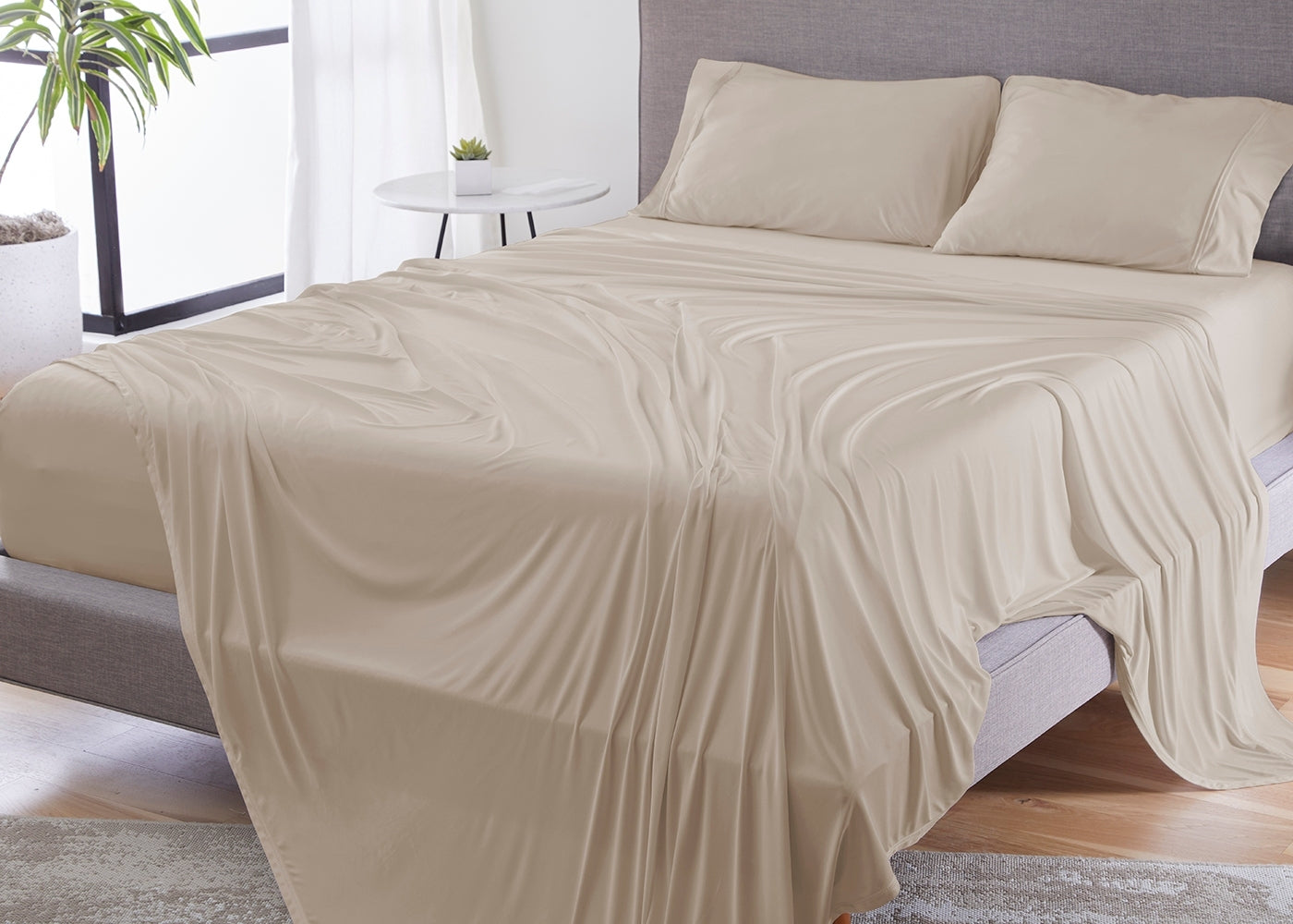 BedGear Dri-Tec King Pillowcase Set, Beige