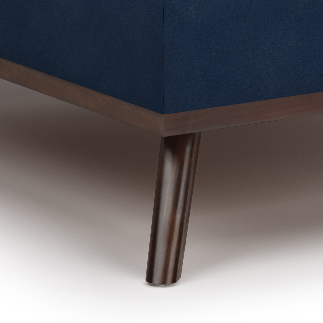 Owen Square Coffee Table Storage Ottoman - Distressed Dark Blue