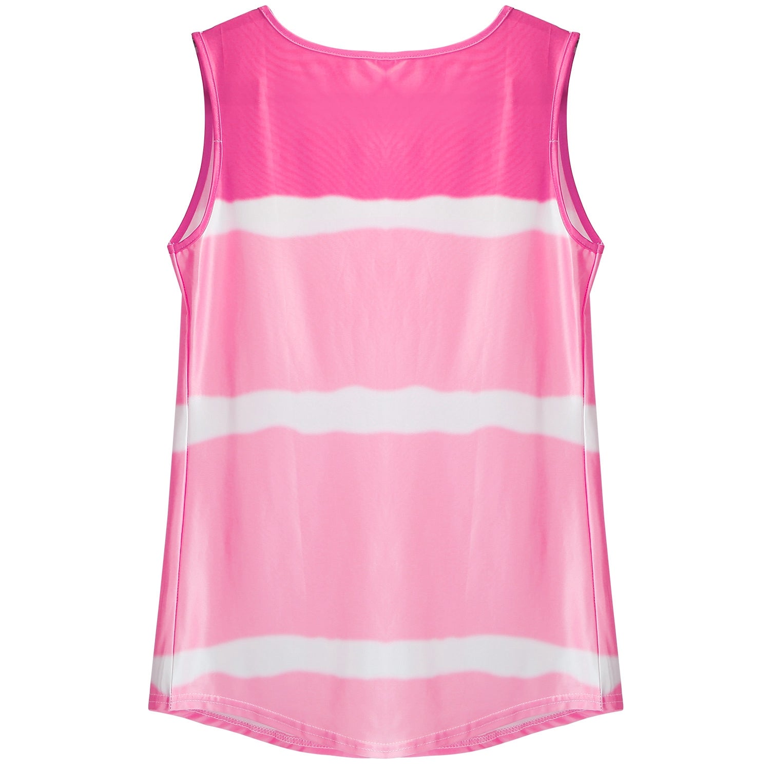 Women Tie-dye Sleeveless Tank Tops Summer Loose T Shirts Tops Button Down Shirts Vest Blouse Plus Size