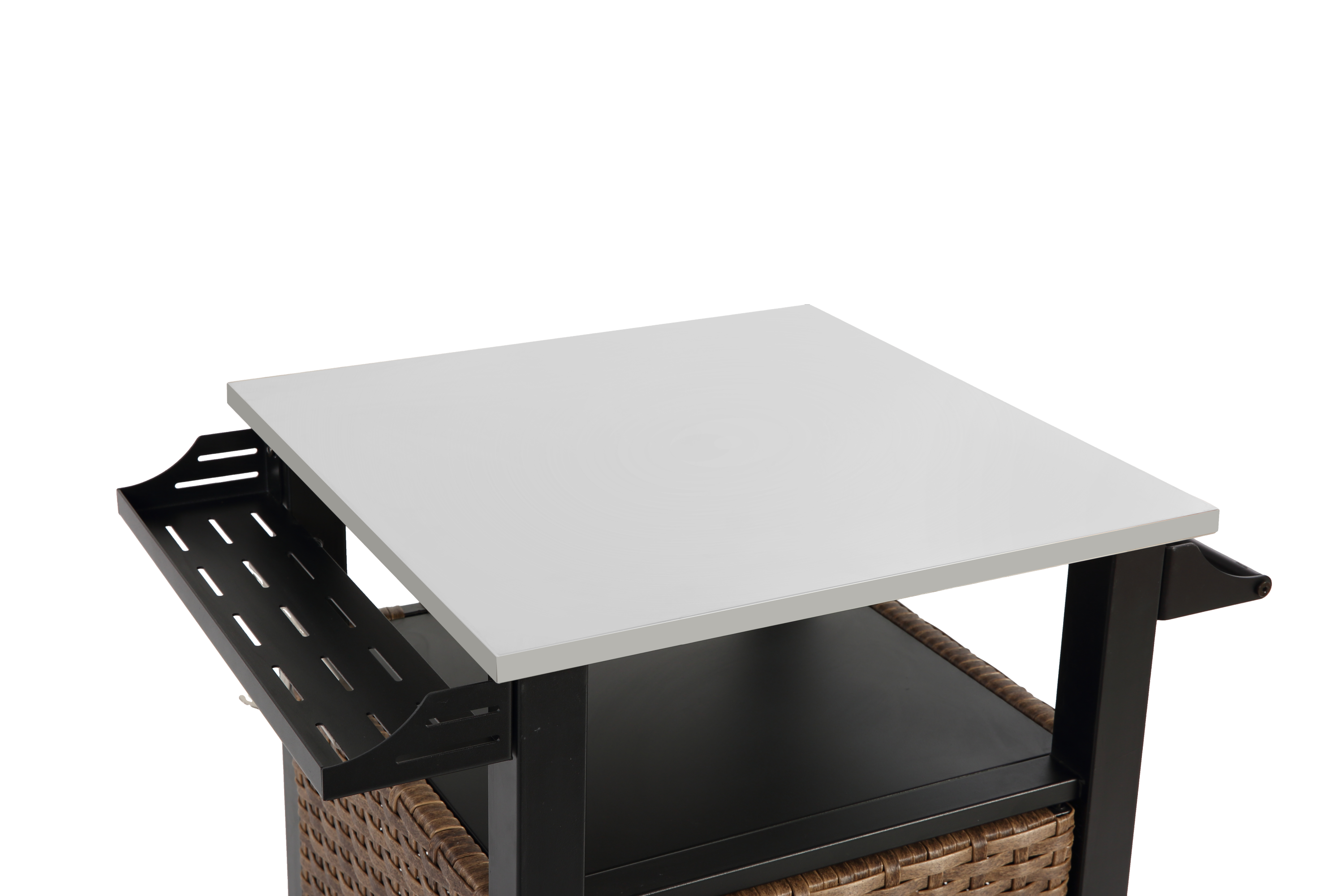 Single Door Outdoor Bar Cart with Stainless Steel Tabletop