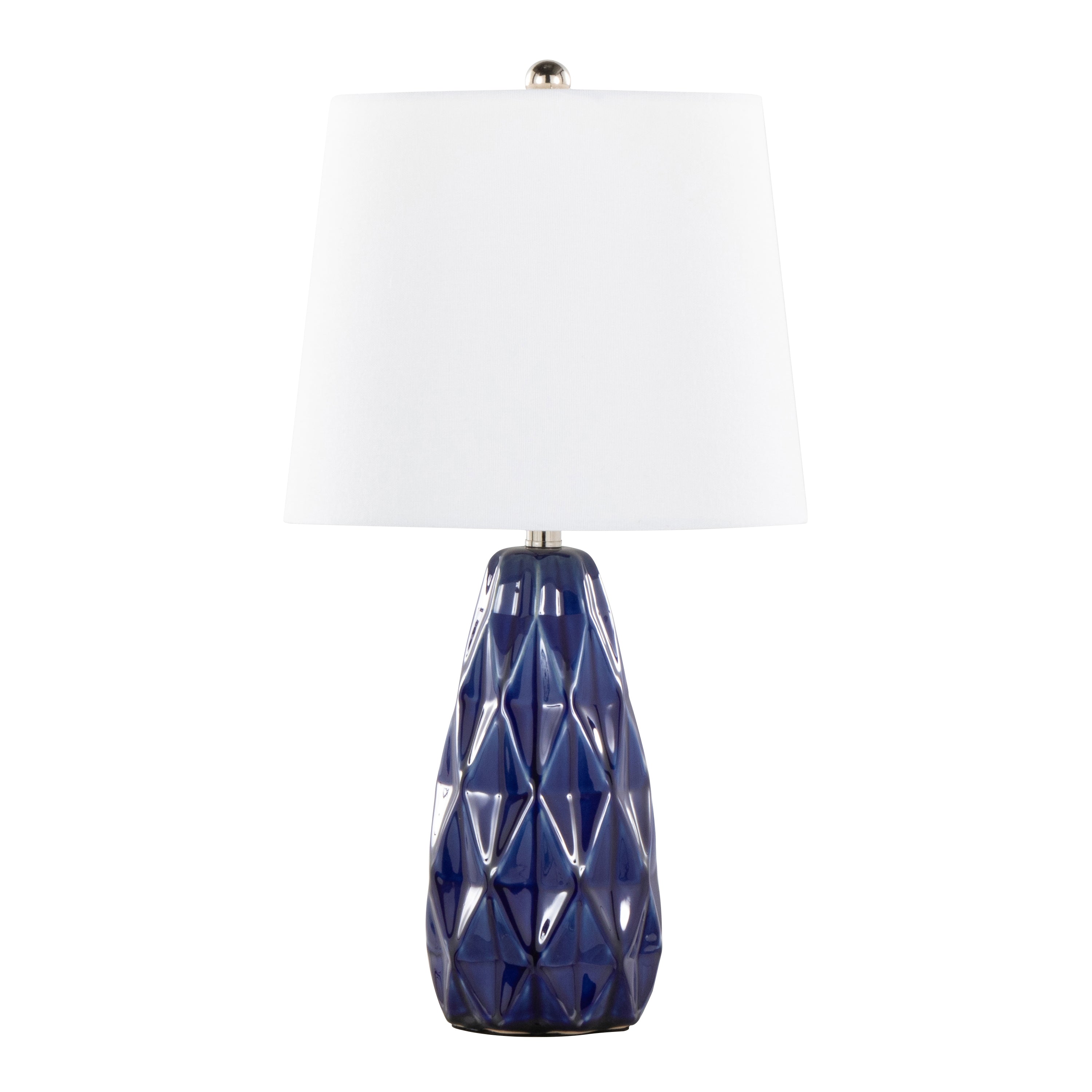 Hex 20' Contemporary Ceramic Accent Lamp Set of 2