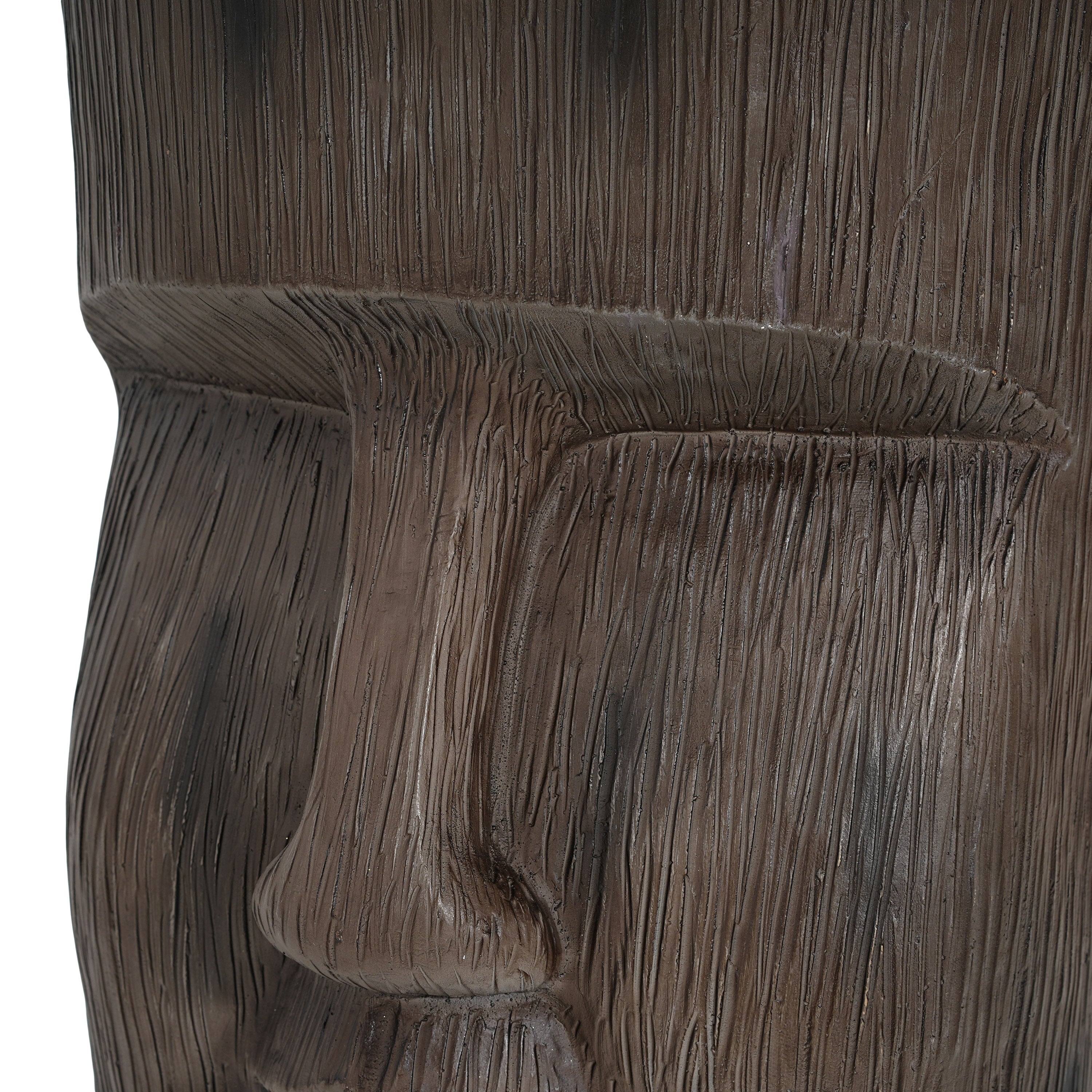 Outdoor Side Table Easter Island Moai Statue Pedestal