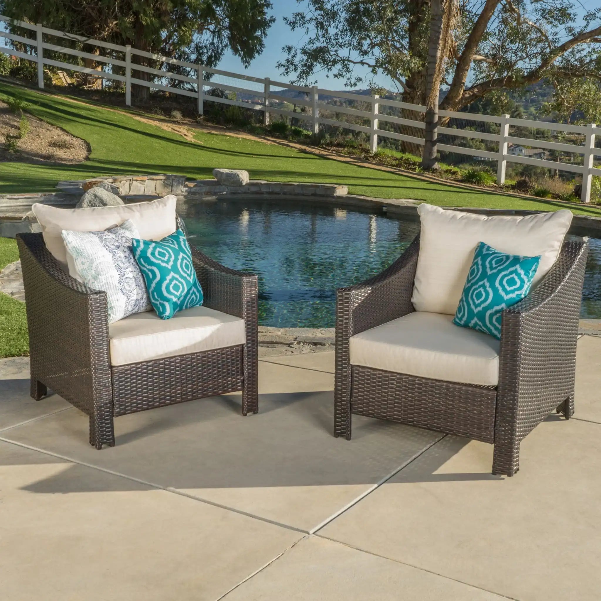 Antibes Armchair With Water Resistant Cushions Set of 2