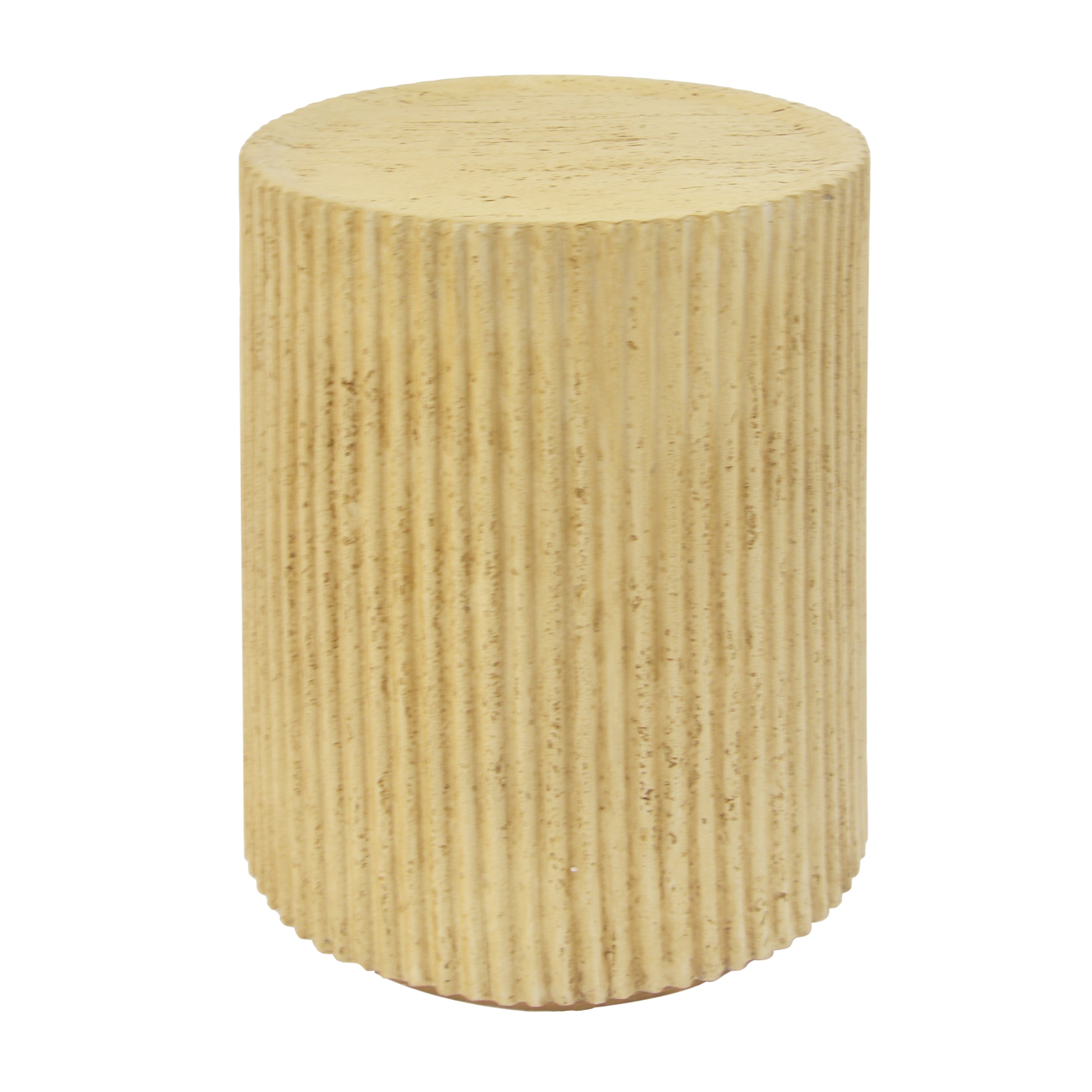 Cylindrical Outdoor Side Table Antique Brown MGO