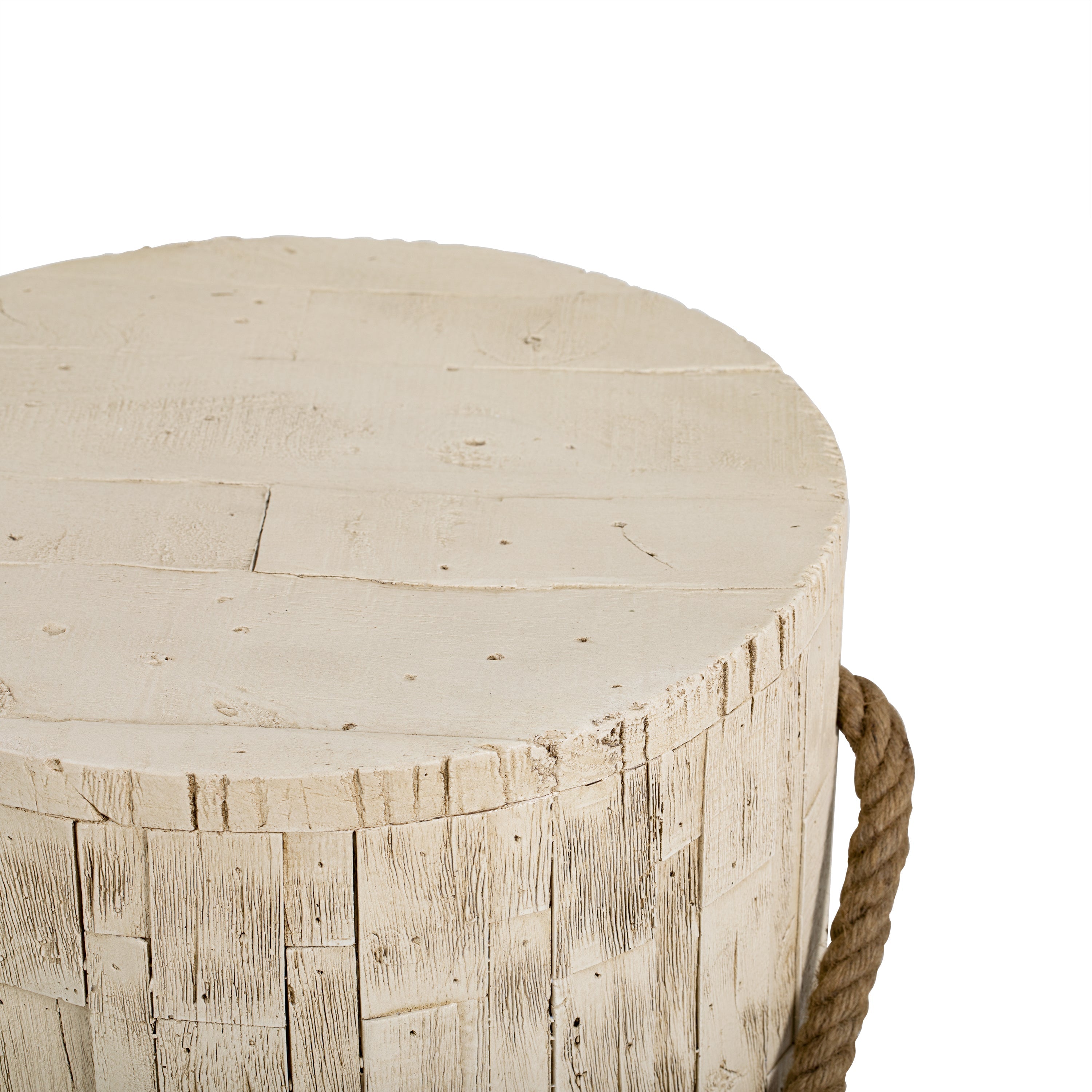 Outdoor Wood Grain Rustic MGO Side Table with Realistic Wood Vibe