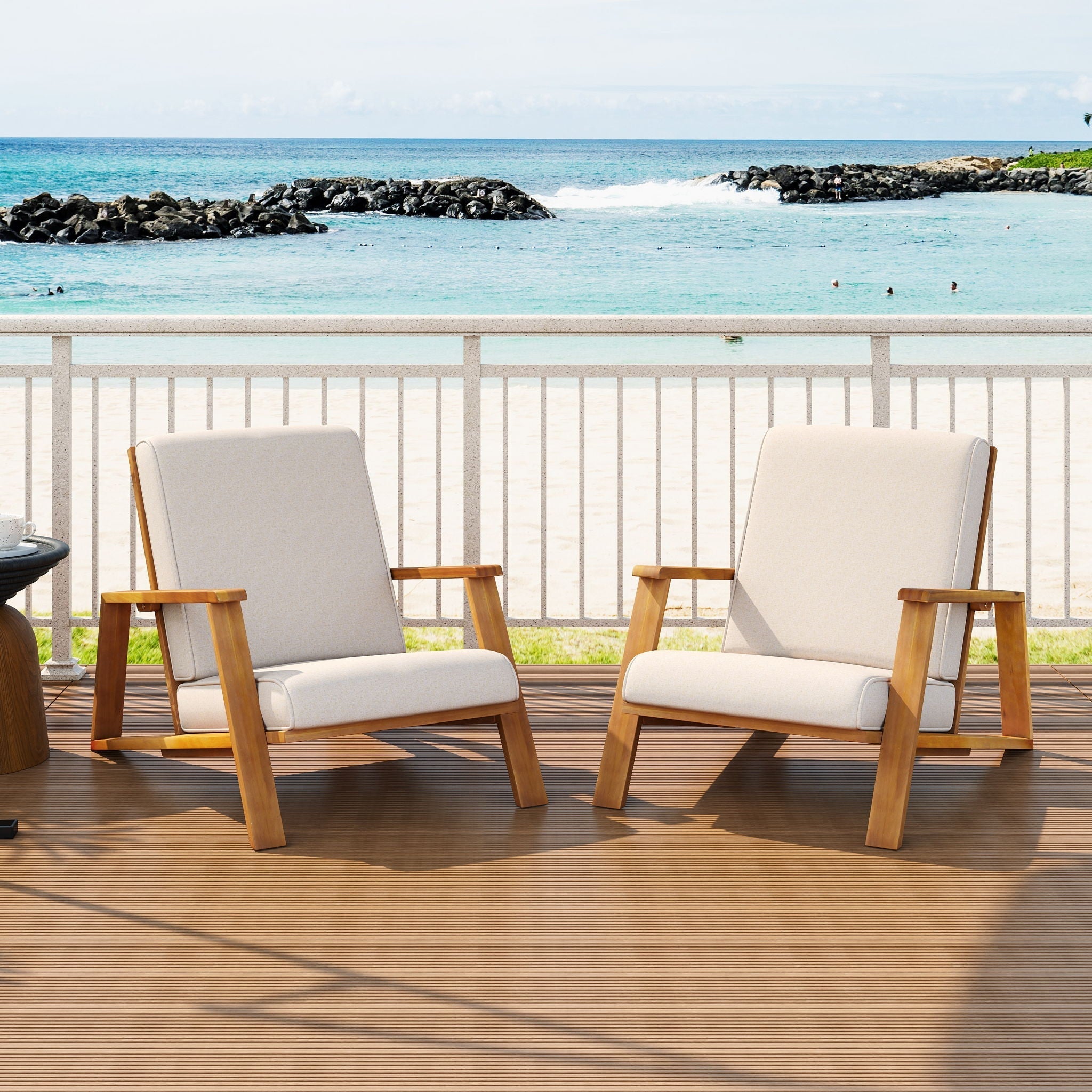 Outdoor Patio Lounge Chair Set of 2