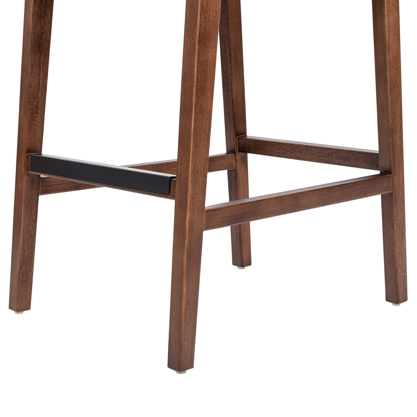 Andre 26' Woven Leather Counter Stool with Back, Pecan Brown Faux Leather