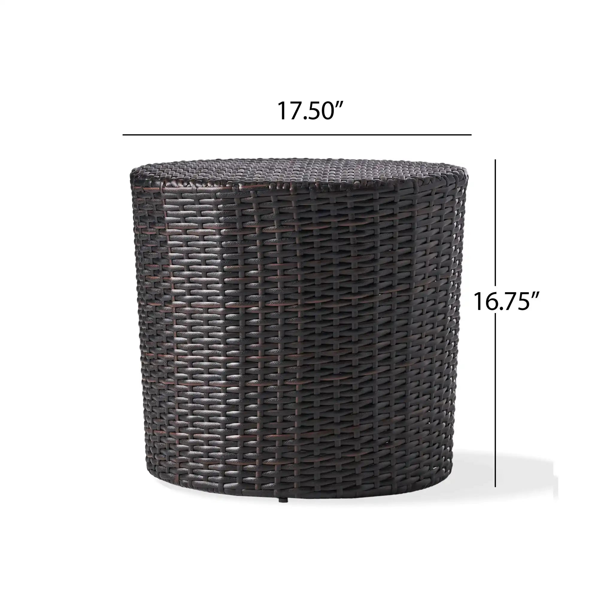 Barrel Side Table With Handcrafted Details