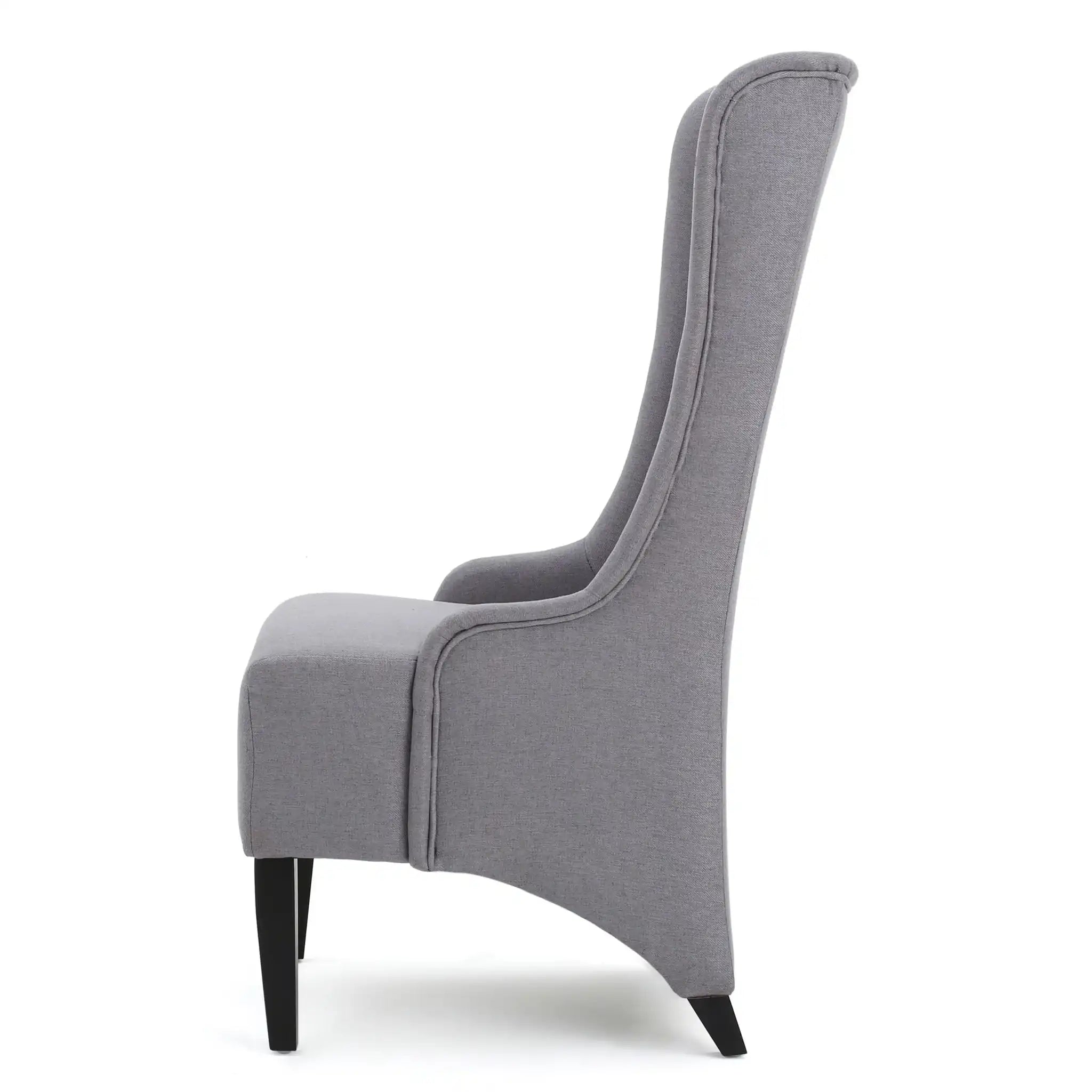 Alight Upholstered Dining Chair With High Back And Birch Wood Legs (Set of 2)