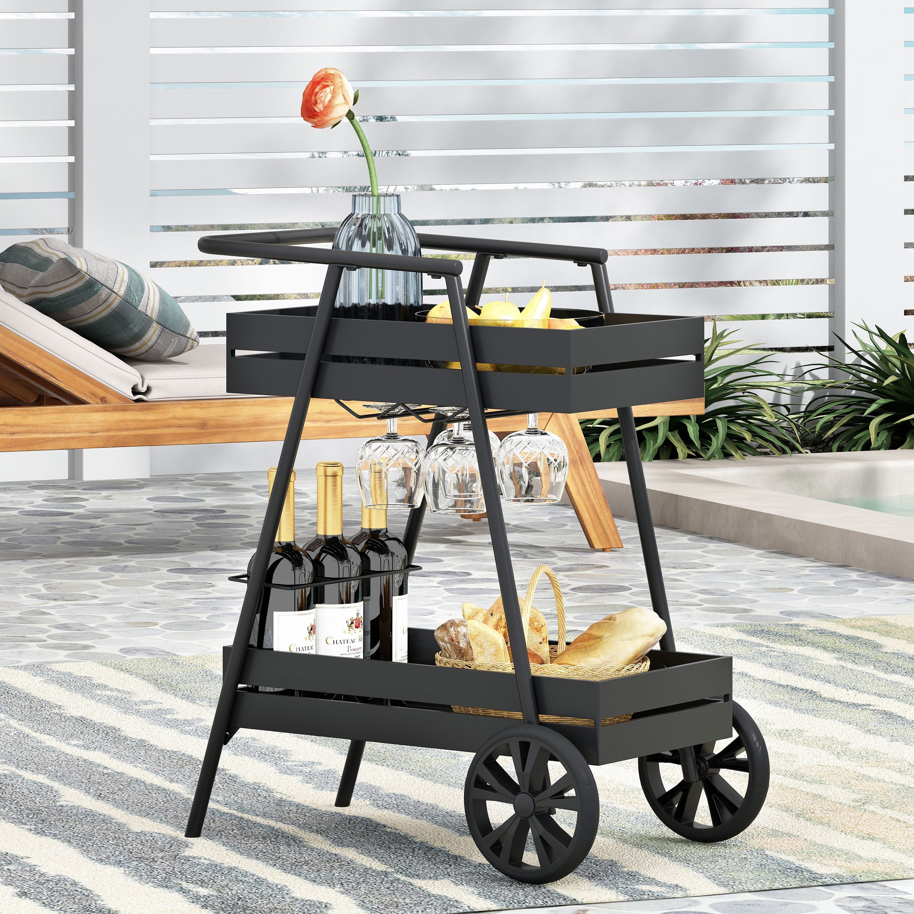 Modern Industrial Bar Cart