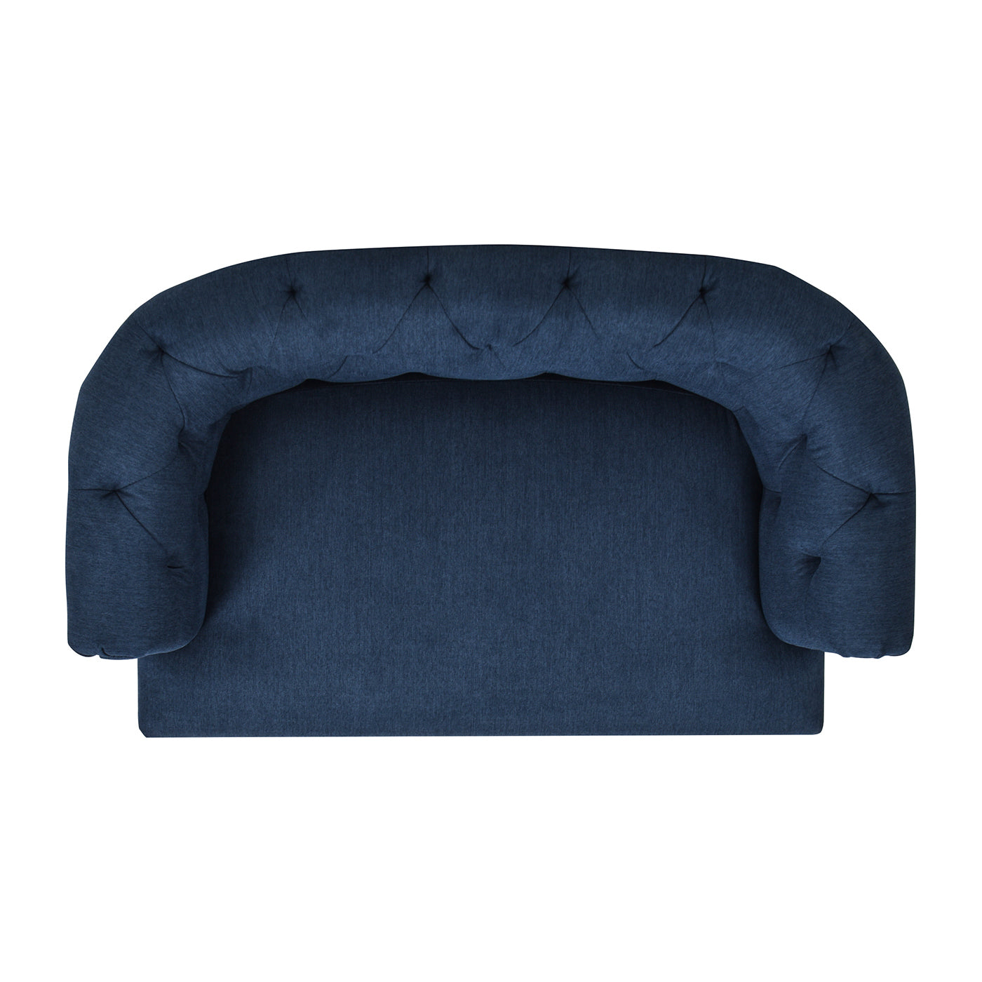 Kiki 36.5' Chesterfield Dog Sofa Bed, Medium, Pacific Blue Stain Resistant High Performance Polyester