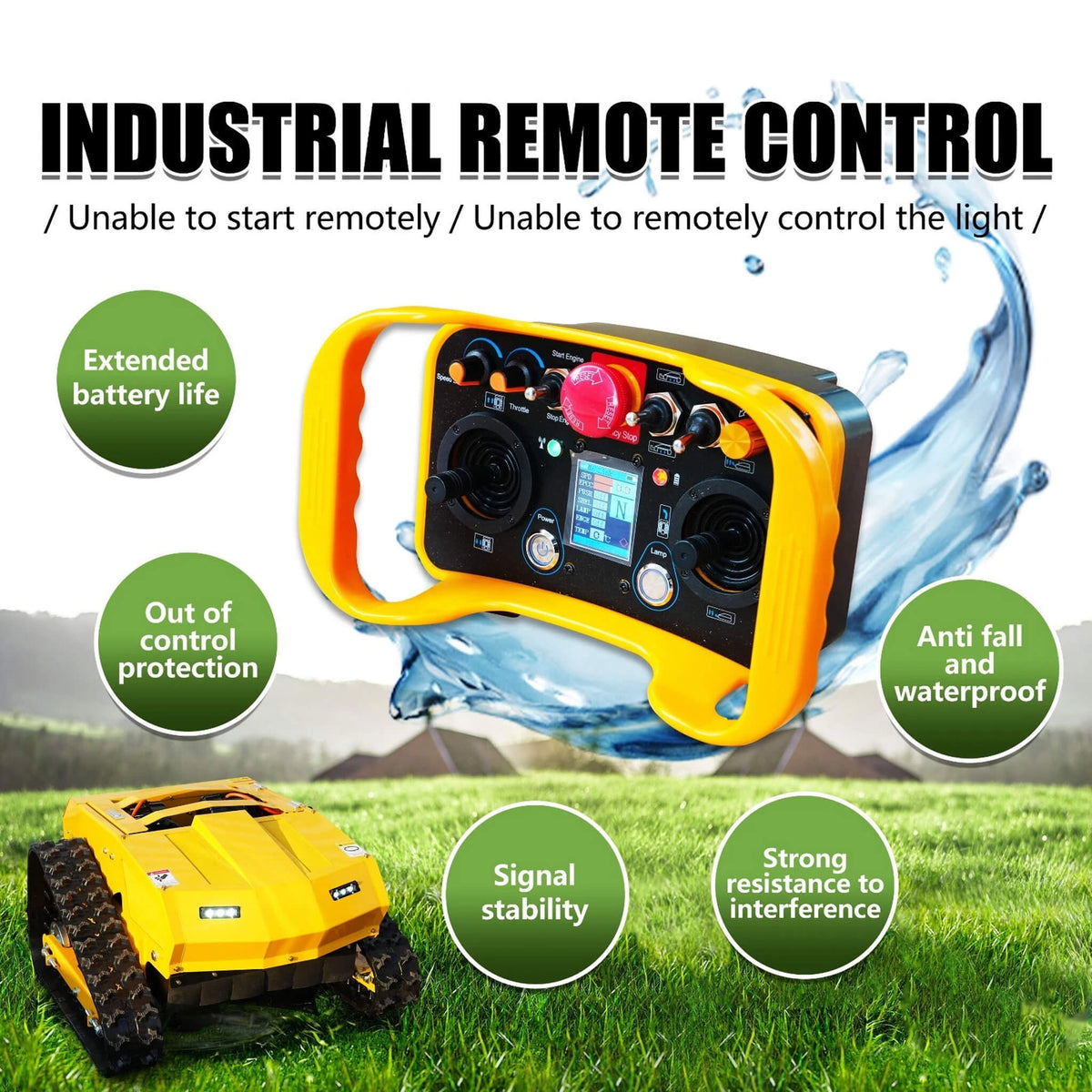 9HP 21-Inch Industrial Remote-Controlled Lawn Mower