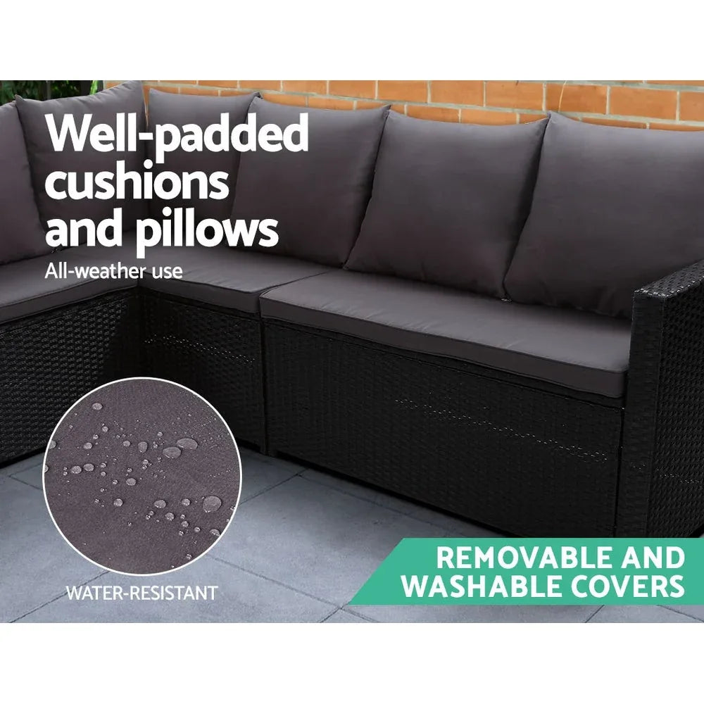 Gardeon Outdoor Furniture Dining Setting Sofa Set Wicker 9 Seater