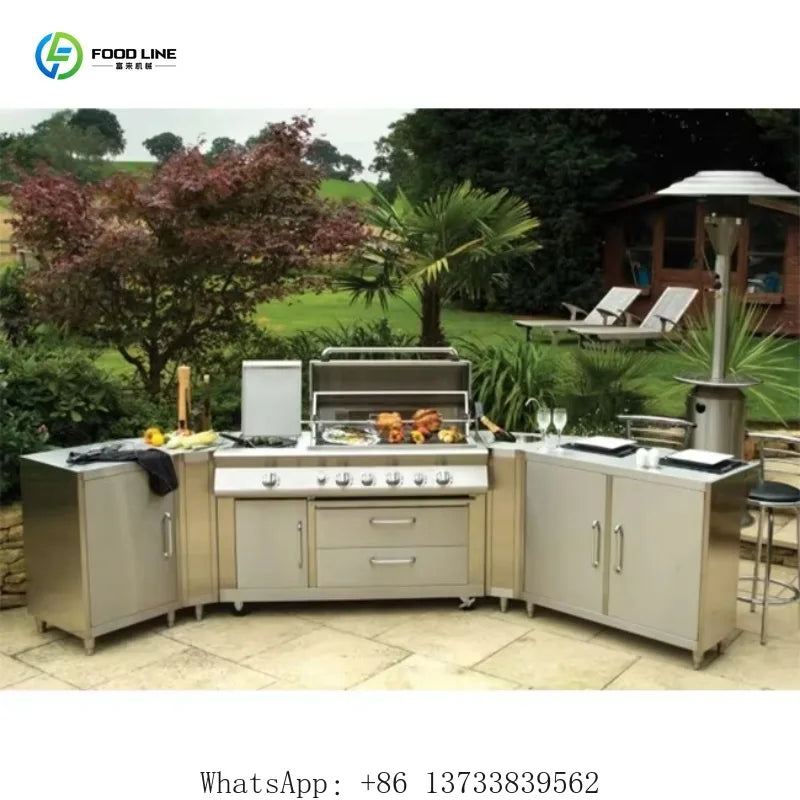 FlipStylez LLC® Customized Outdoor Kitchen Cabinet | 304 Stainless Steel with Powder Coating | Modular BBQ Island