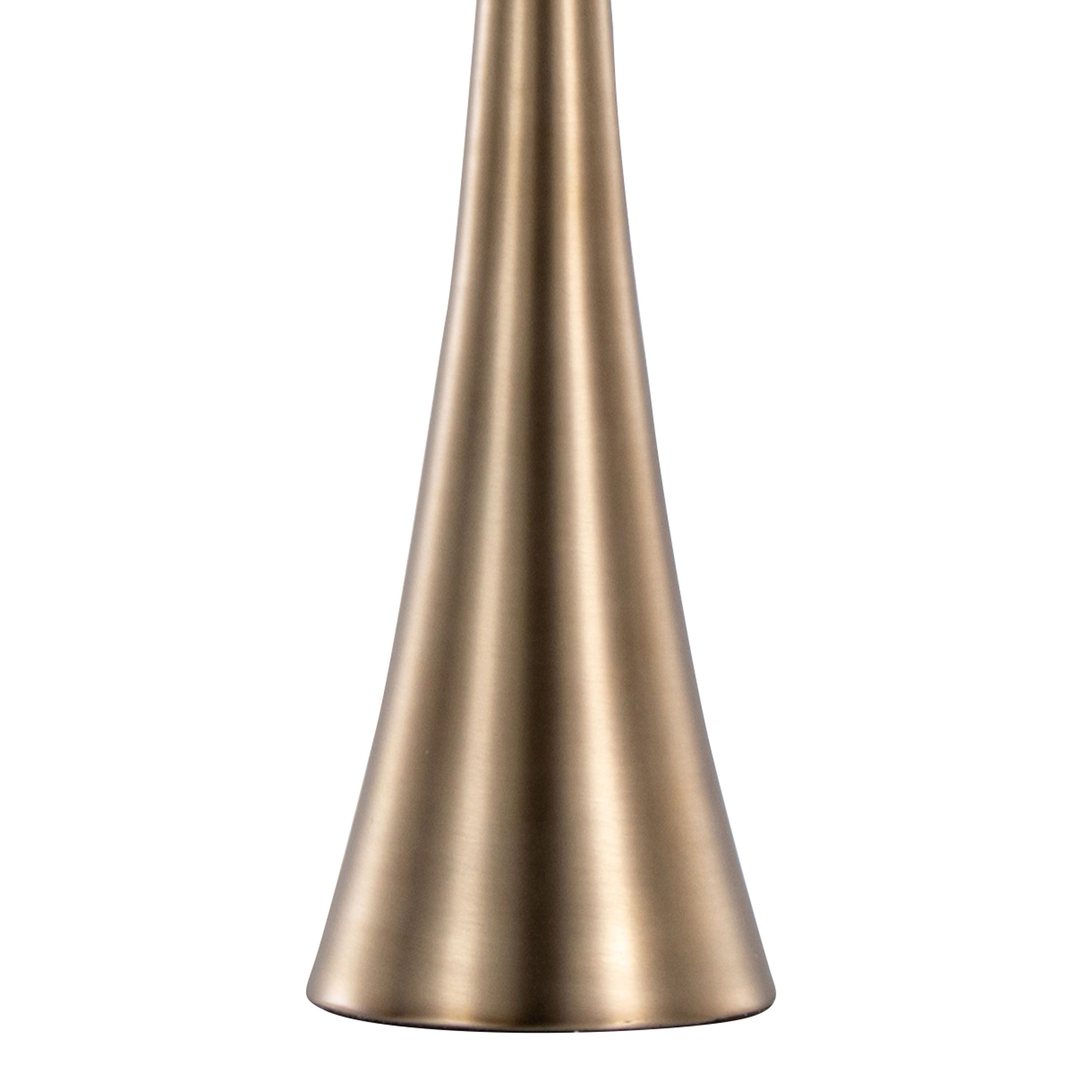 Diana 29" Contemporary Metal Table Lamp Set - Matte Golden Bronze & White Linen Shade