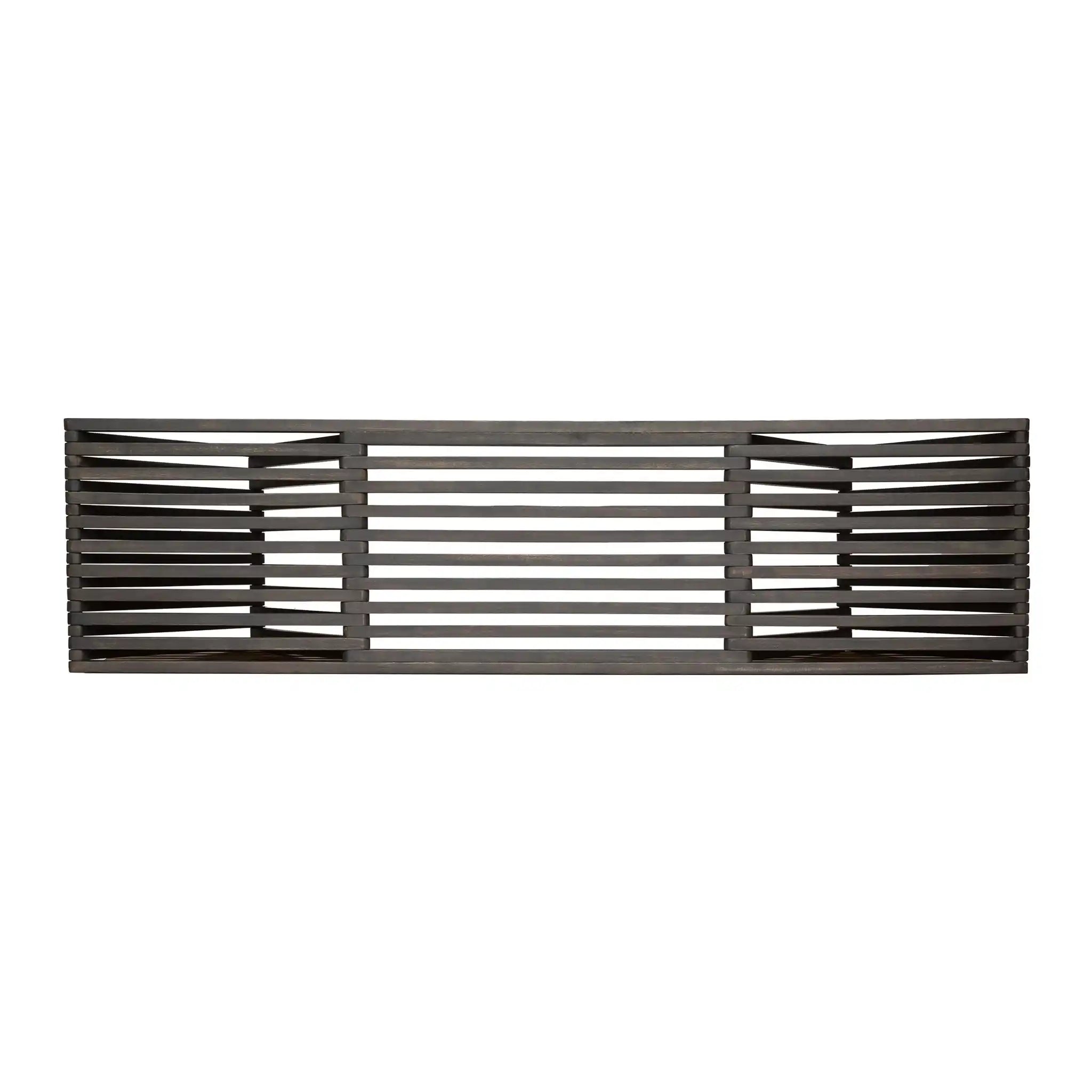 Gloaming Outdoor Bench With Slat Design And Triangular Base