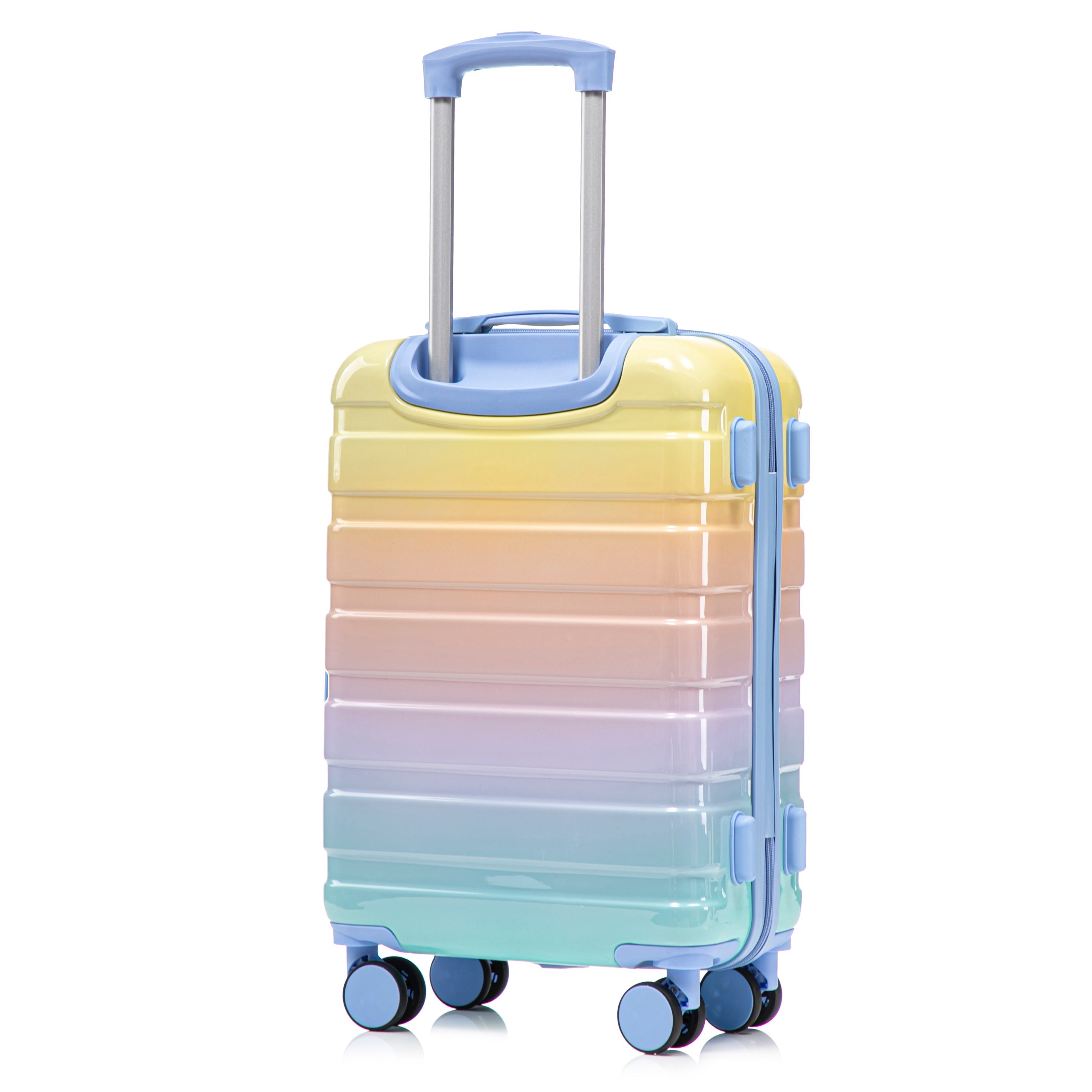 14'/20' 2-Piece PC Spinner Wheel Luggage Set in Gradient Blue Yellow