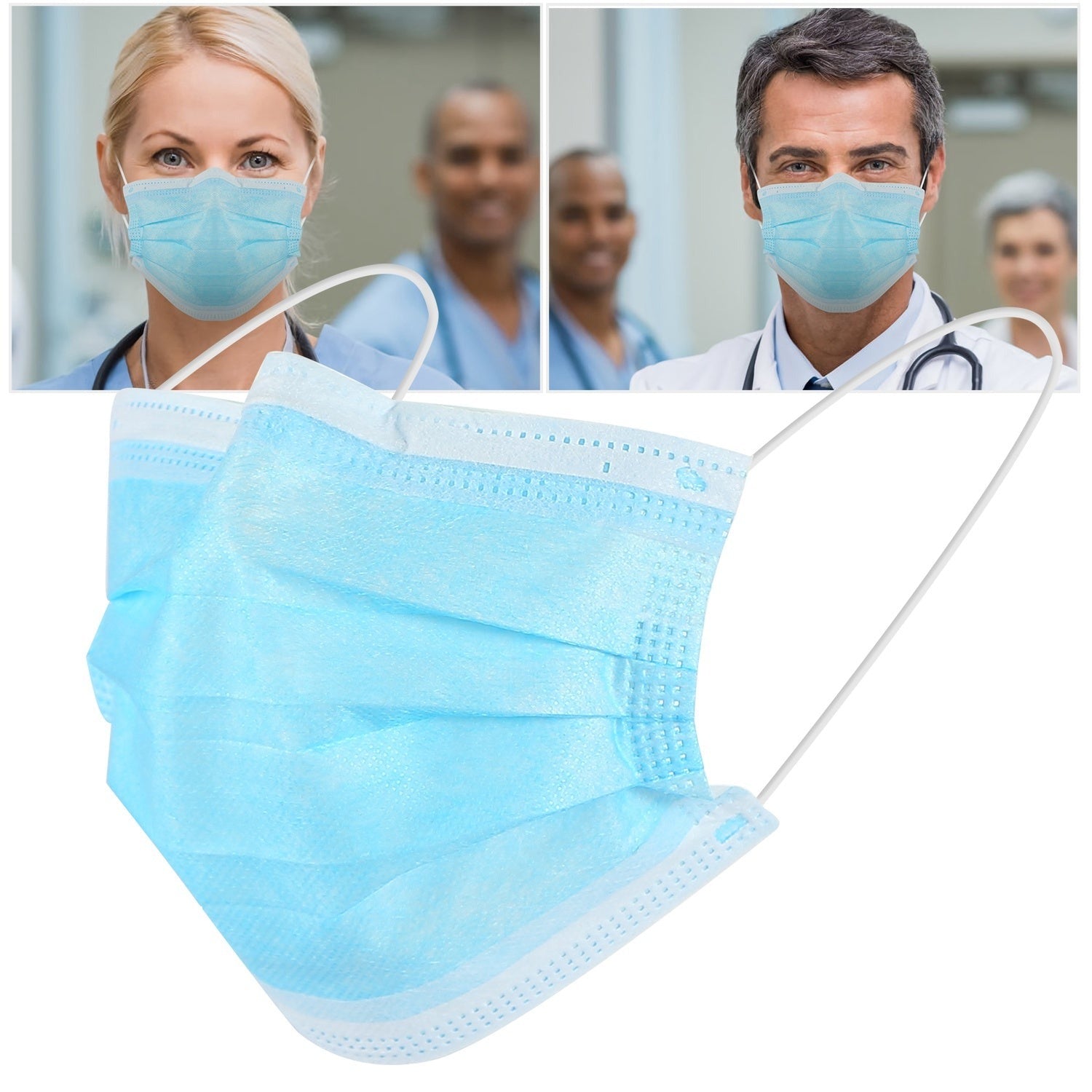50Pcs 3-Layers Disposable Sanitary Face Masks