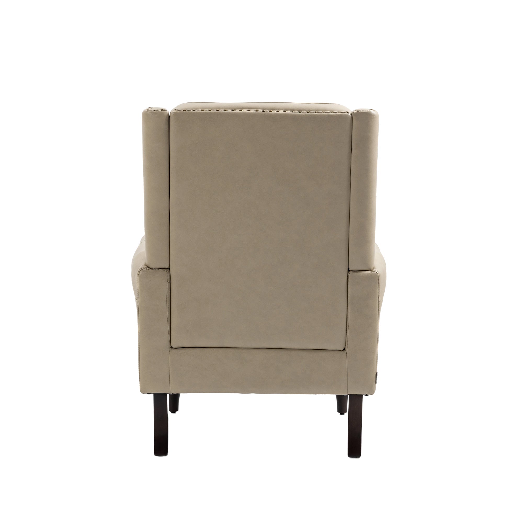 Modern Accent Chair Lounge Chair with Sturdy Wood Legs in Camel PU Leather