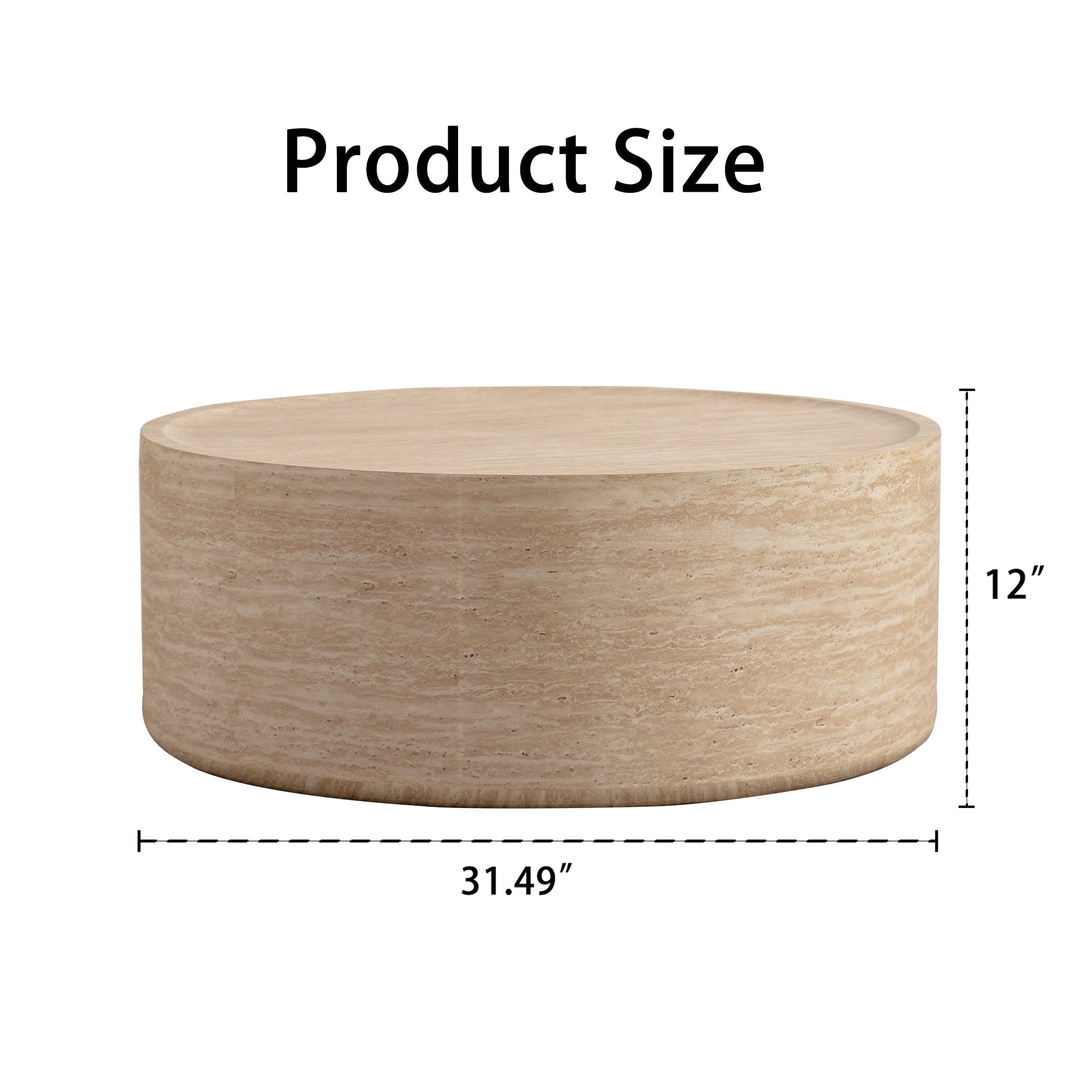 31.5'' Round Coffee Table with Mars Pattern