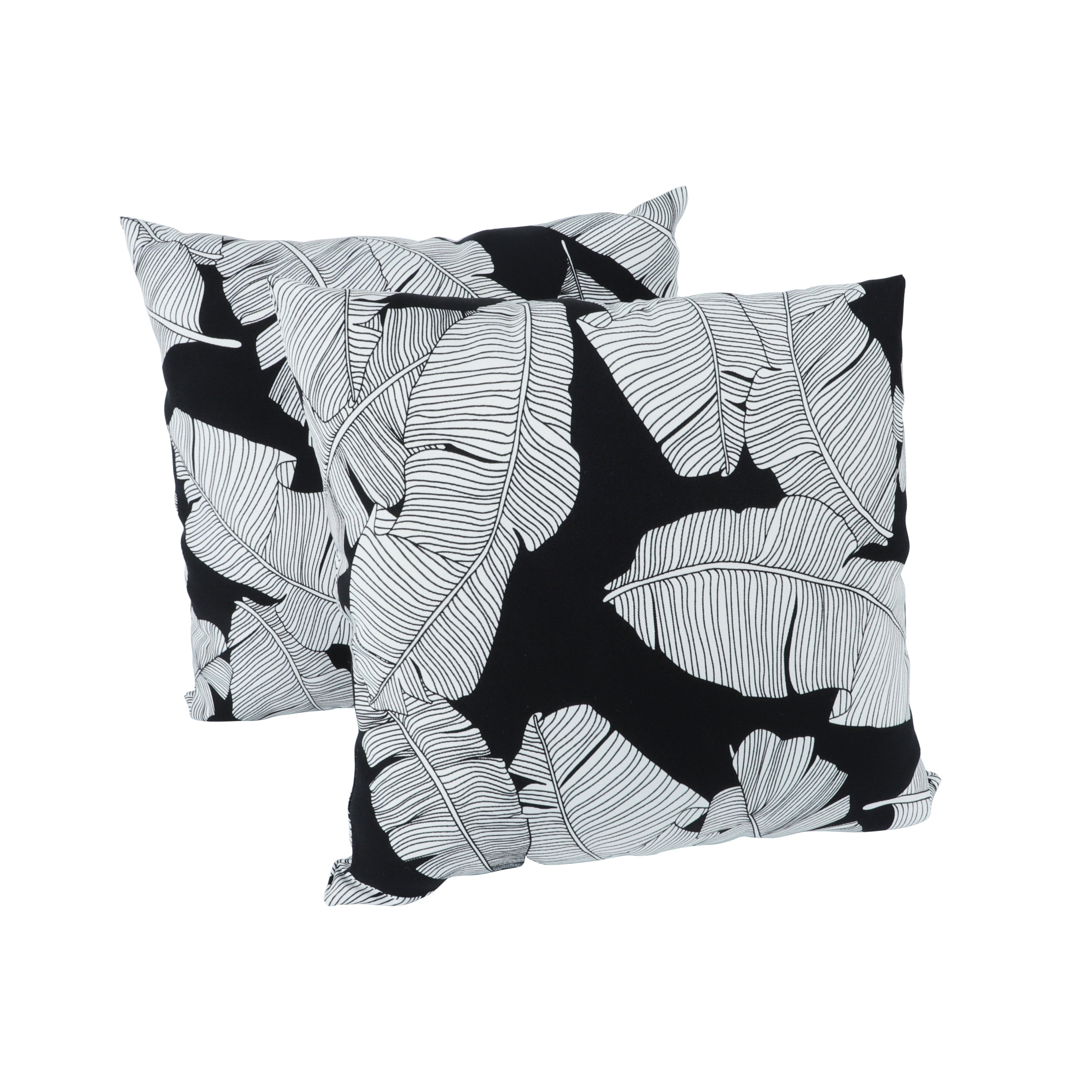 2 Pack Outdoor Throw Pillows, Waterproof & Fade-Resistant (18x18 Inch)