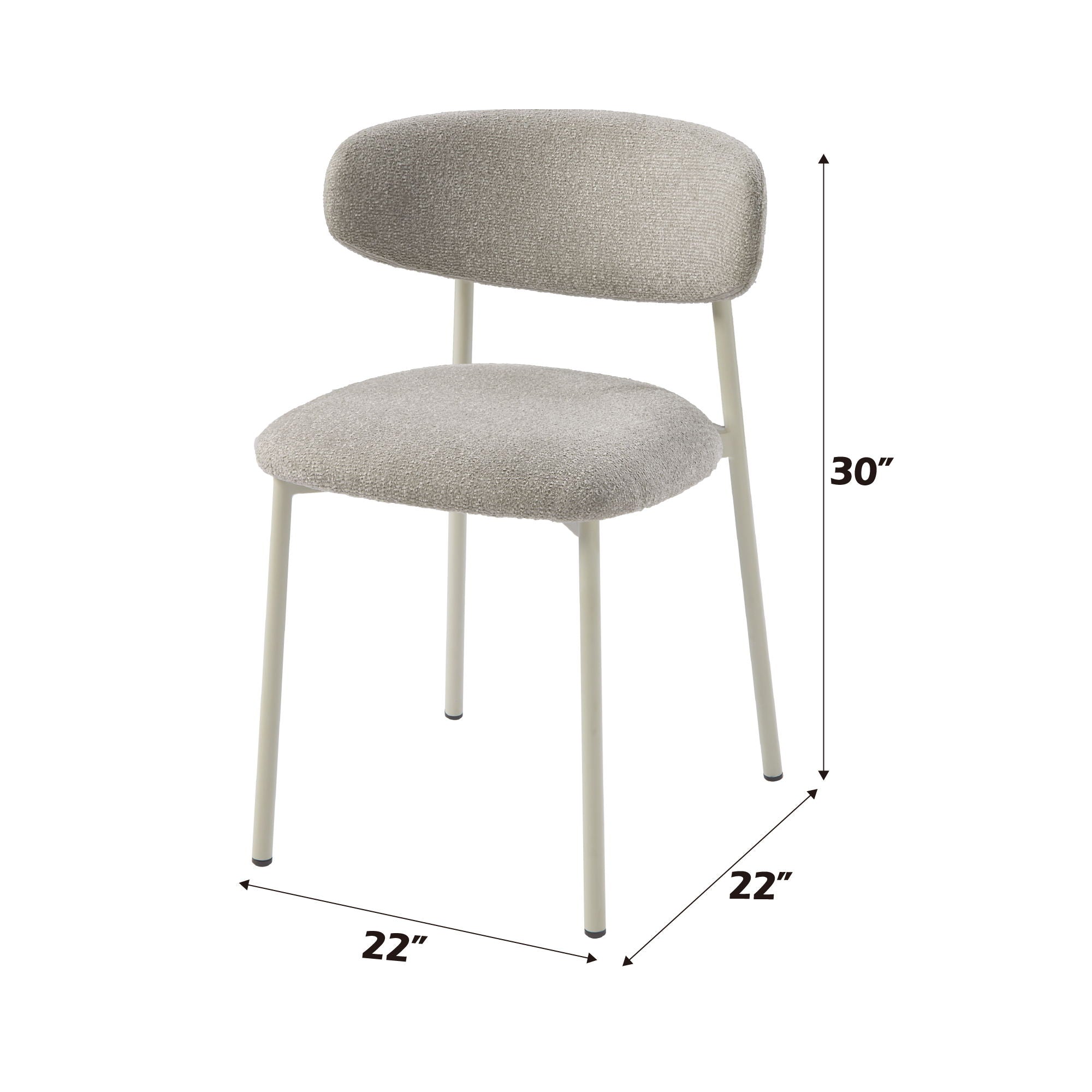 Ingram Side Chair Set of 2 - Light Gray