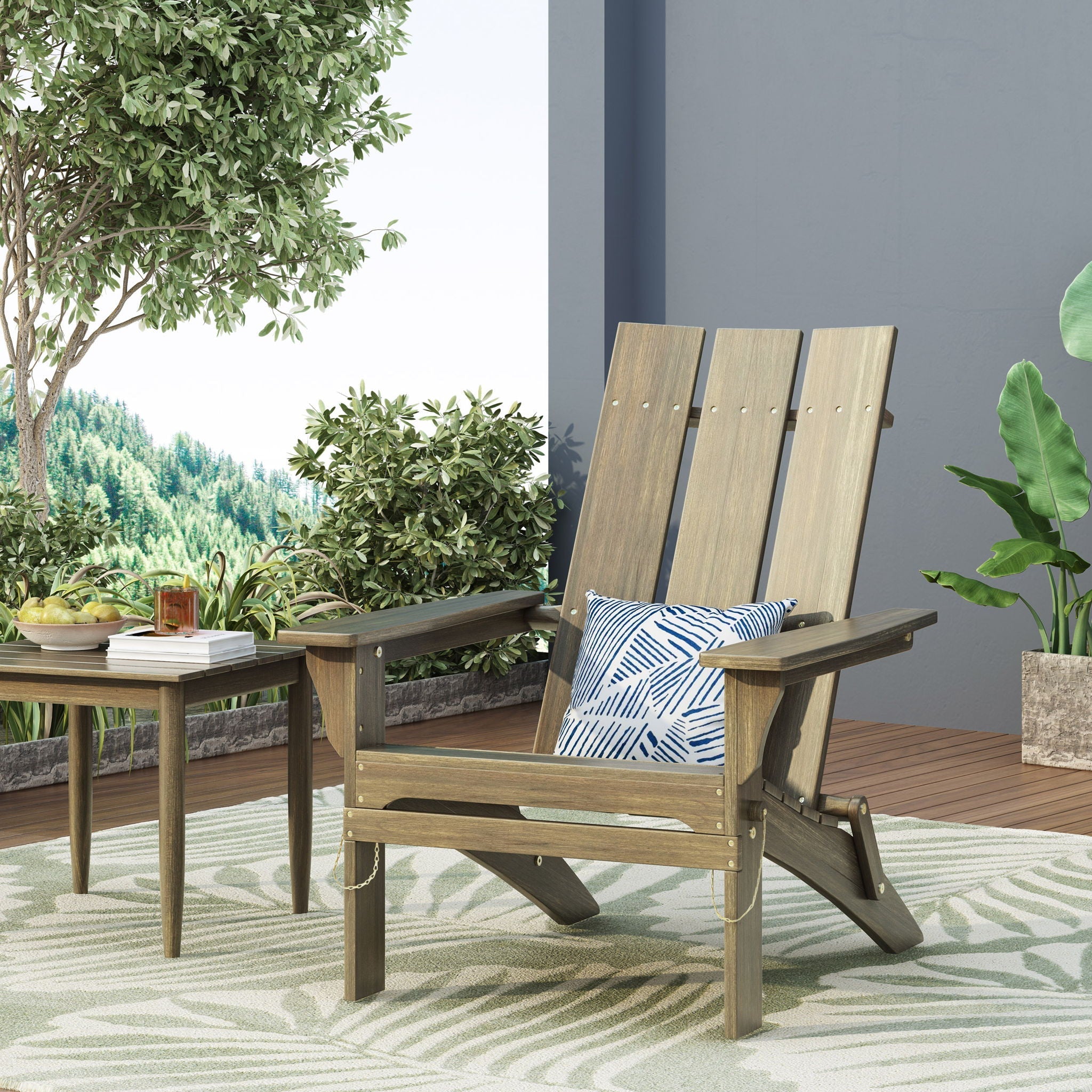 Aurascape Outdoor Comfort Foldable Adirondack Chair