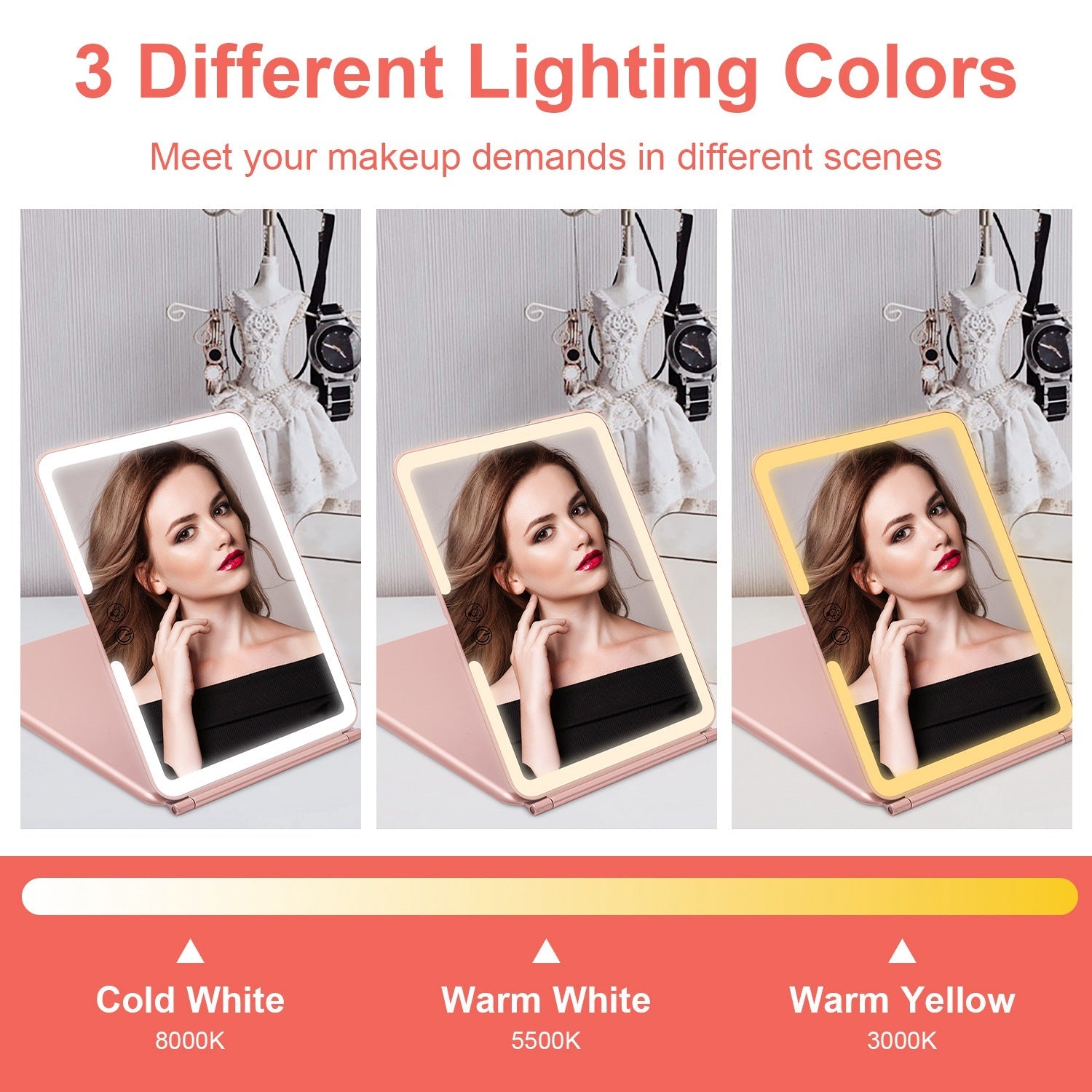 Folding Travel Makeup Mirror