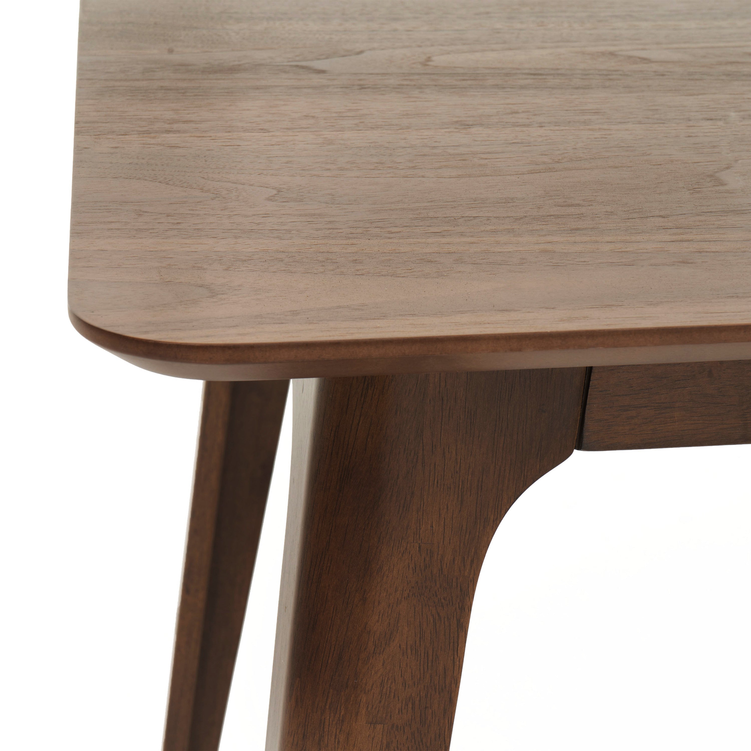 5-Piece Dining Set with Rubberwood Frame and Faux Leather Chairs