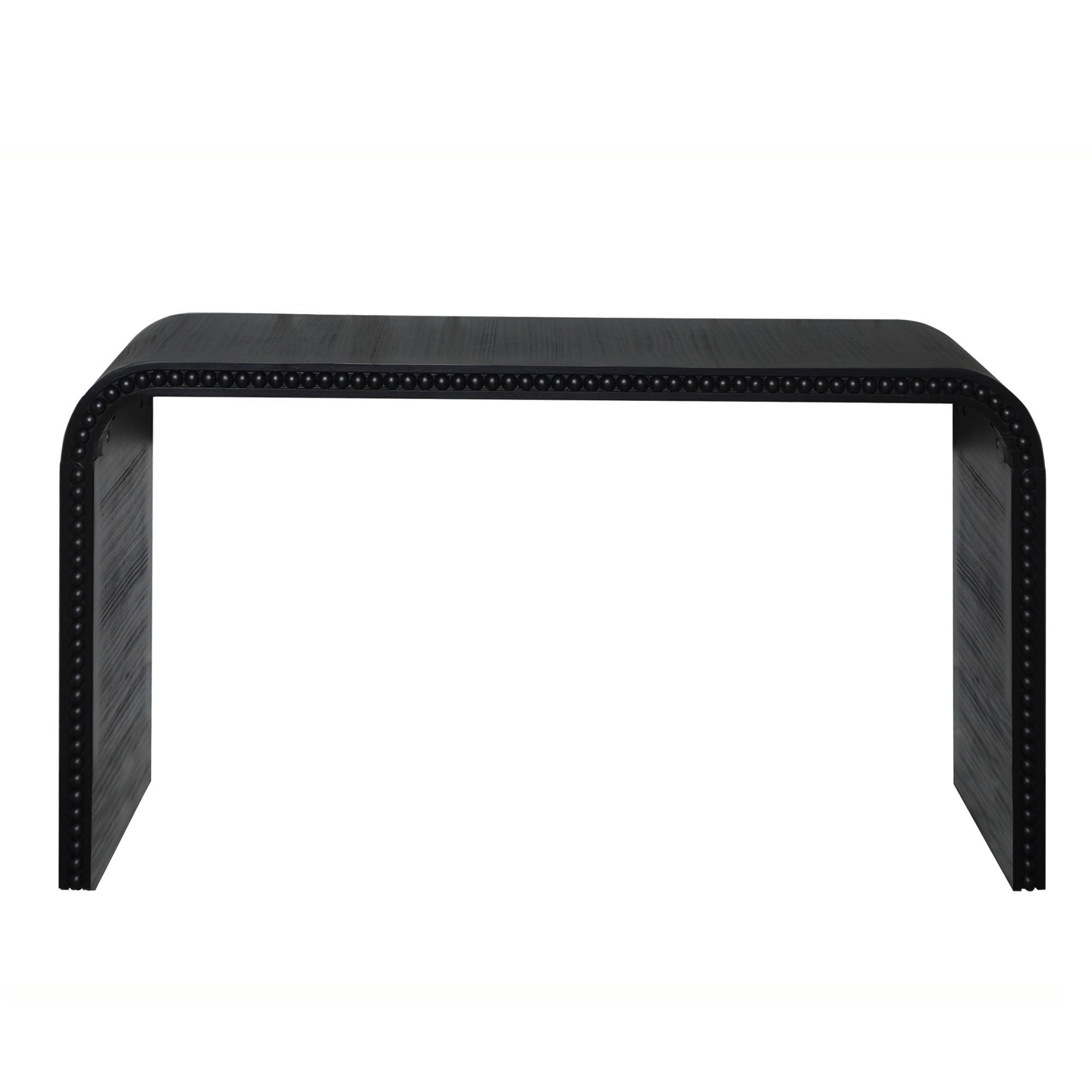 Black Wood Console Table, 59in Entryway Table