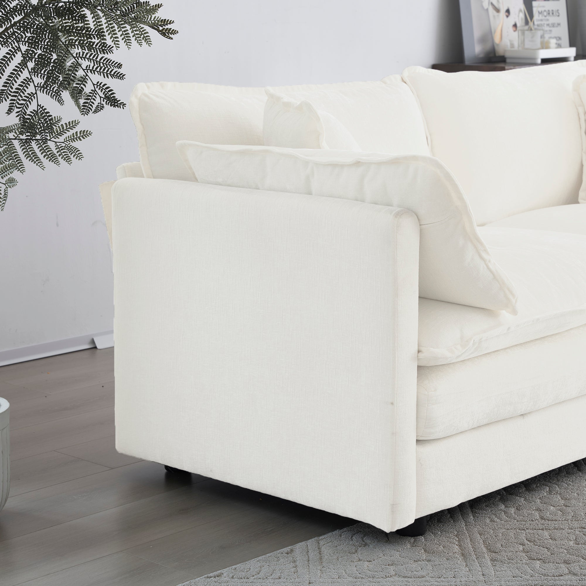Comfy Deep Single Seat Sofa Upholstered Reading Armchair