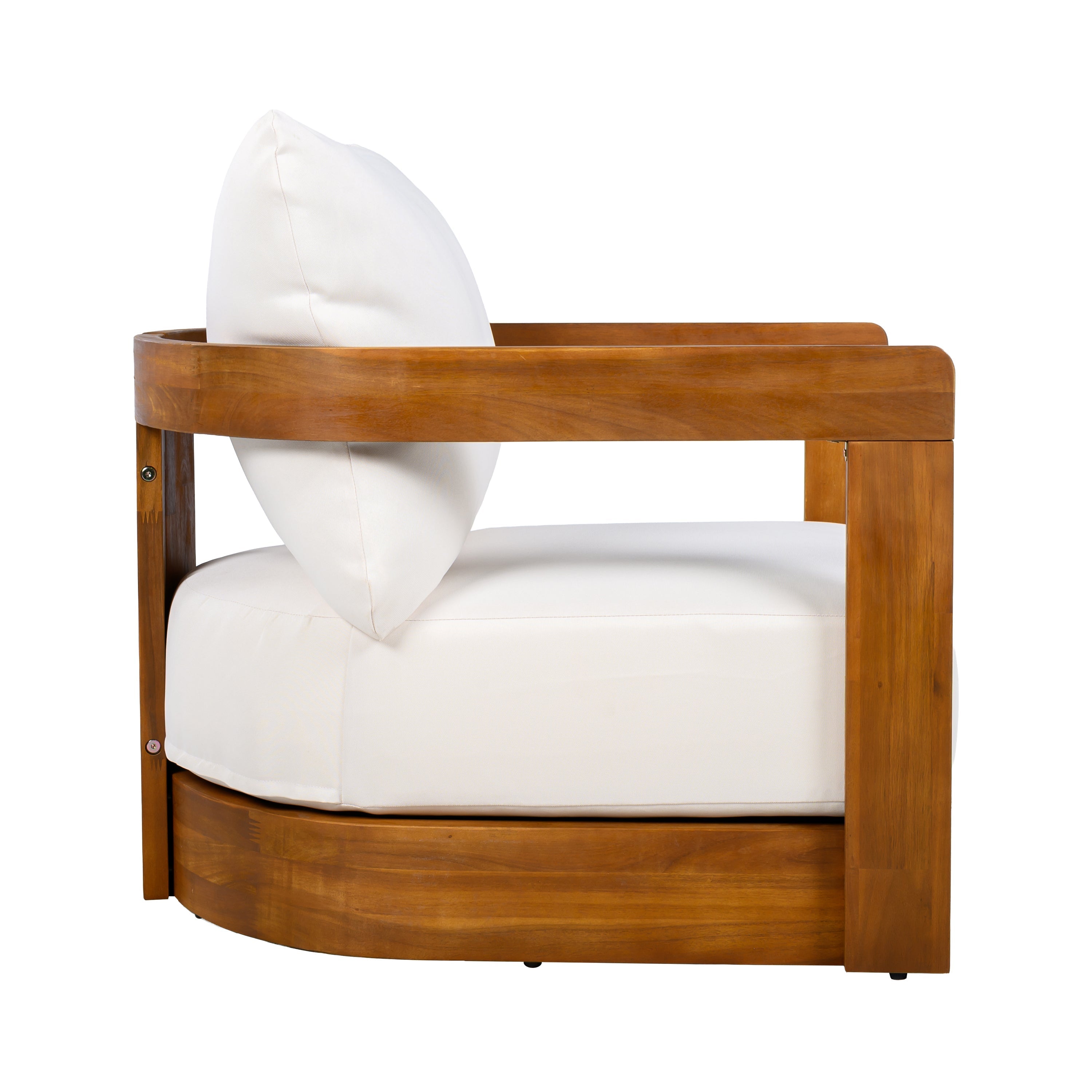 Set of 2 Premium Acacia Wood Outdoor Club Chairs