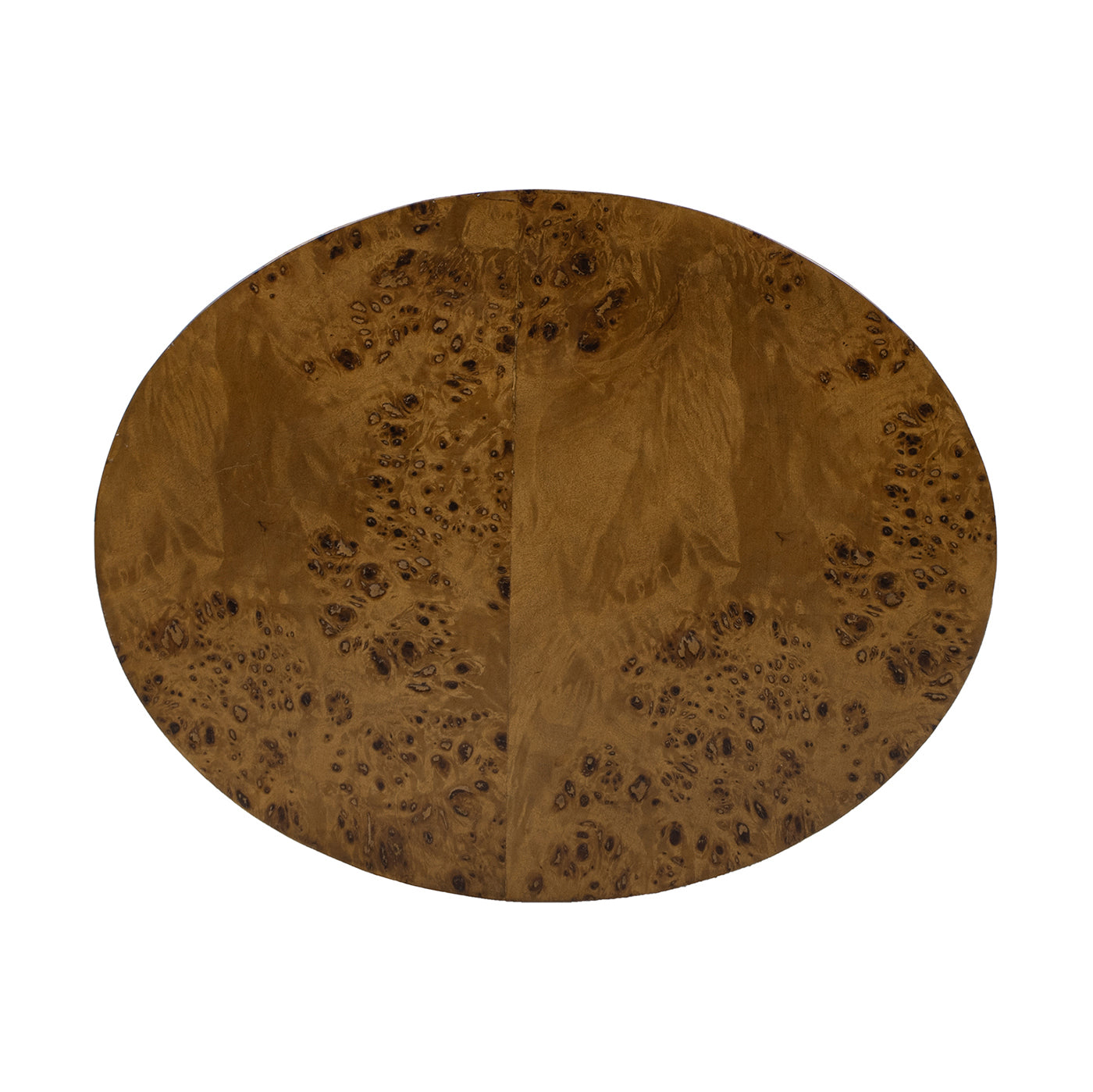 Nebula 20' Accent Oval Pillar Side Table, Medium Brown Walnut Burl Wood