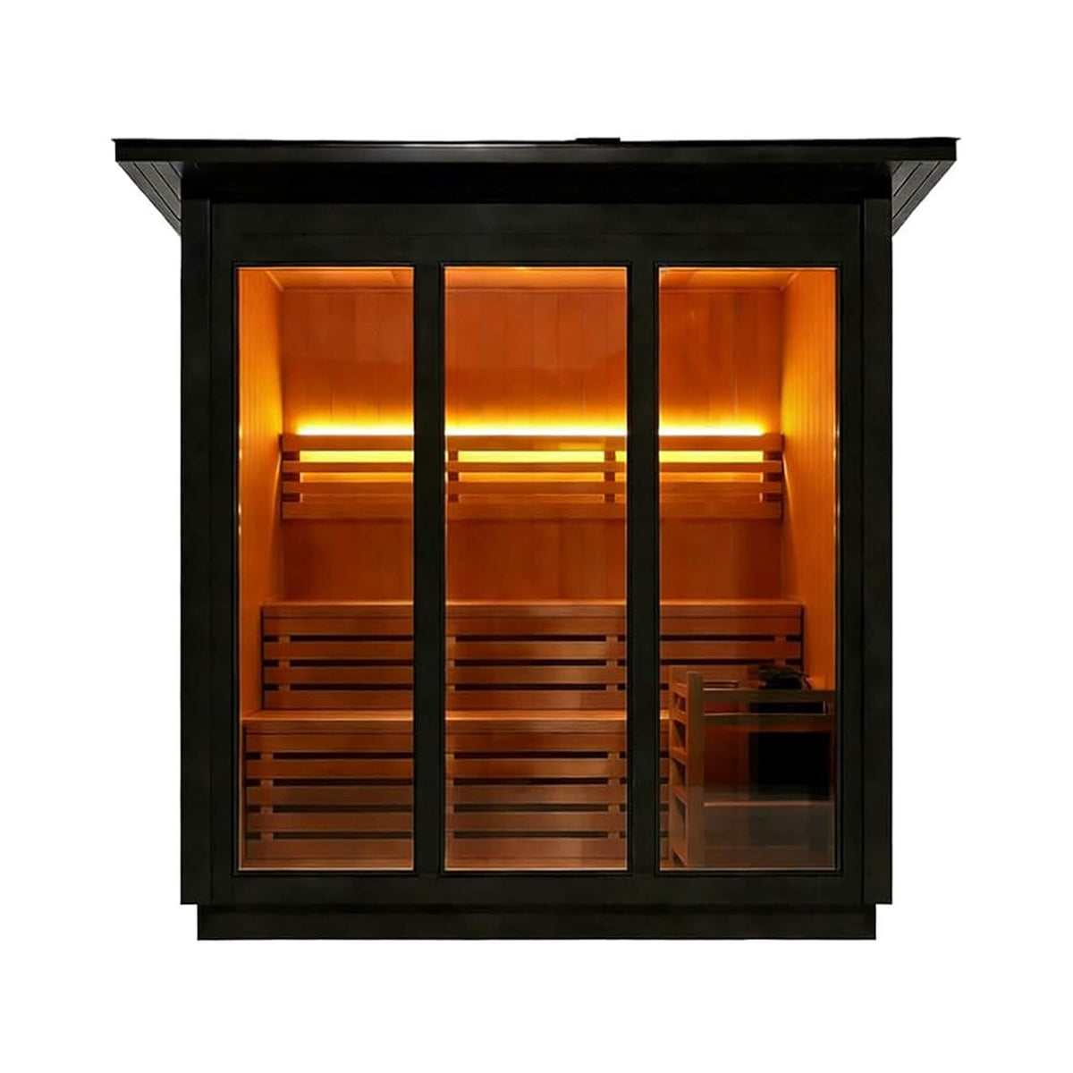 Custom 8-Person Luxury Canadian Red Cedar Outdoor Steam Sauna With Heater And Stones [Made-To-Order]