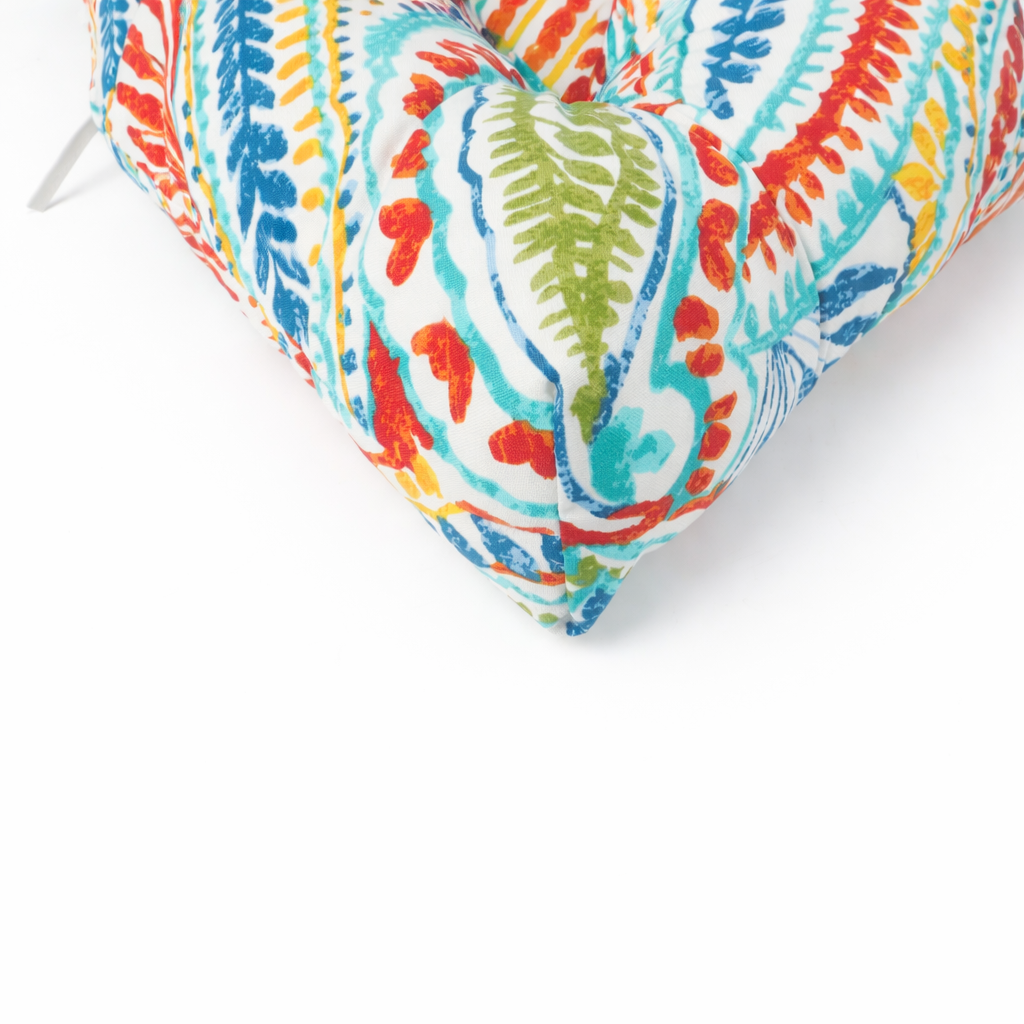 Outdoor Chair Cushions Set of 2, 19 x 19 x 4 Inch Tufted Seat Cushions