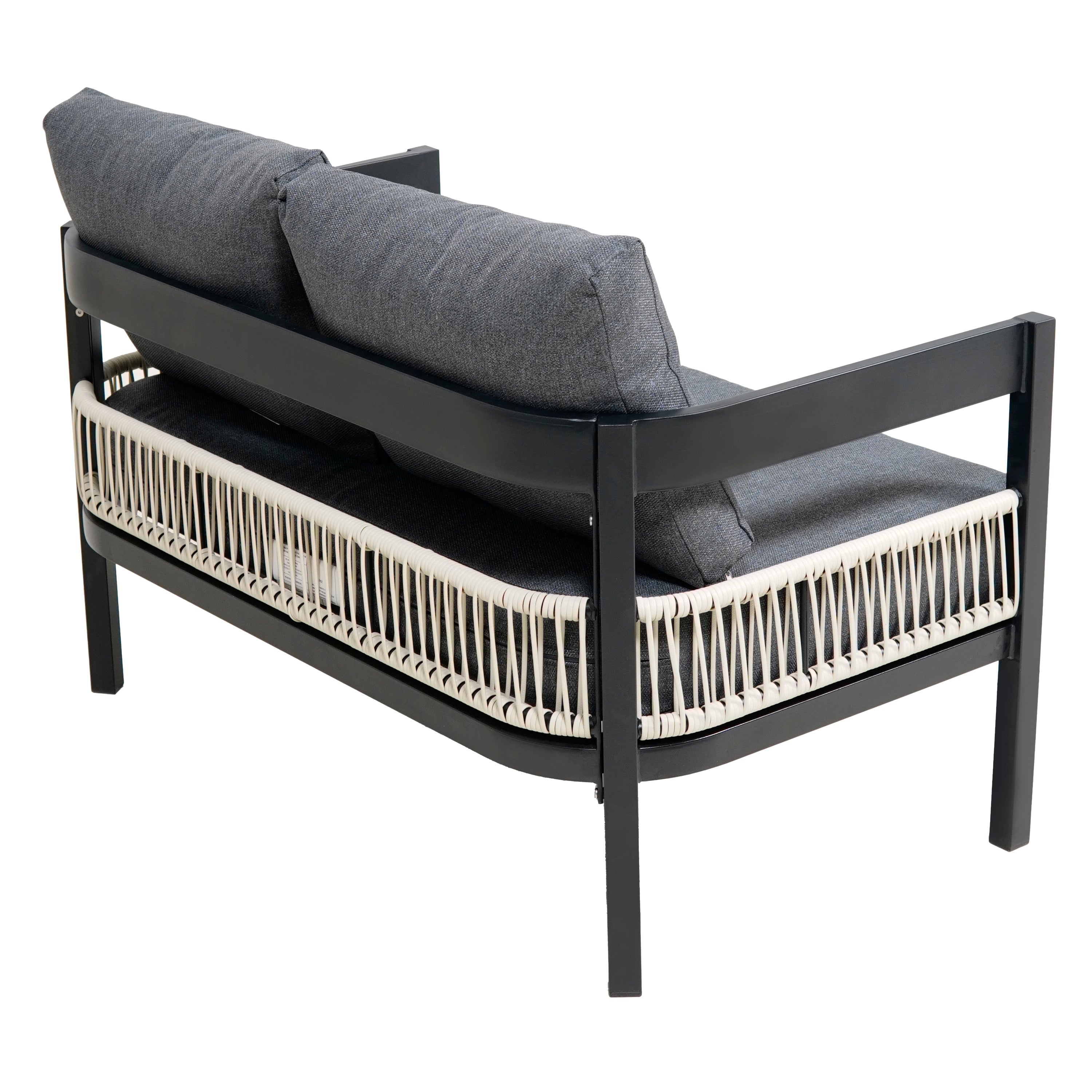 U_Style Multi-Person Outdoor Iron Sofa Set with Table