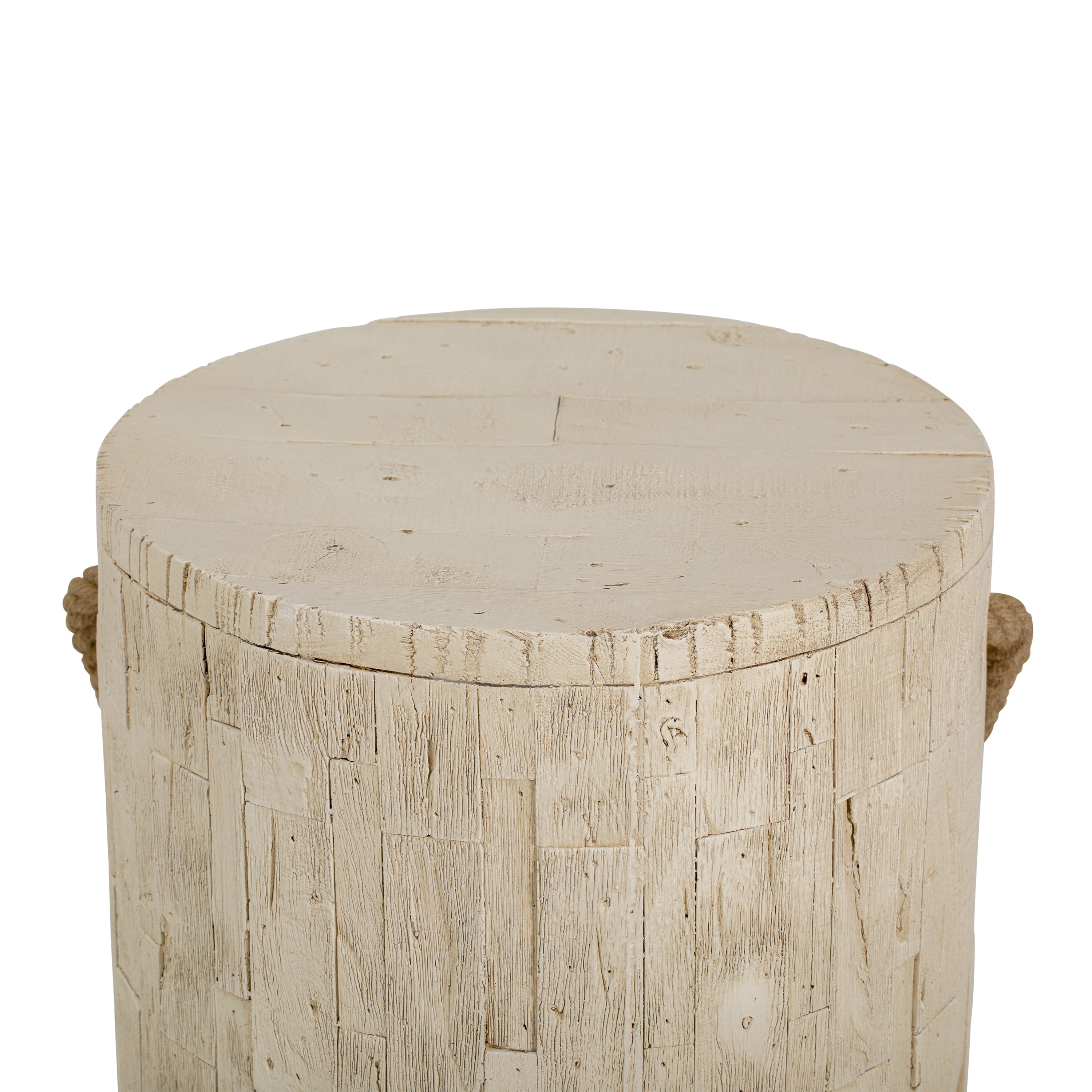 Outdoor Wood Grain Rustic MGO Side Table with Realistic Wood Vibe