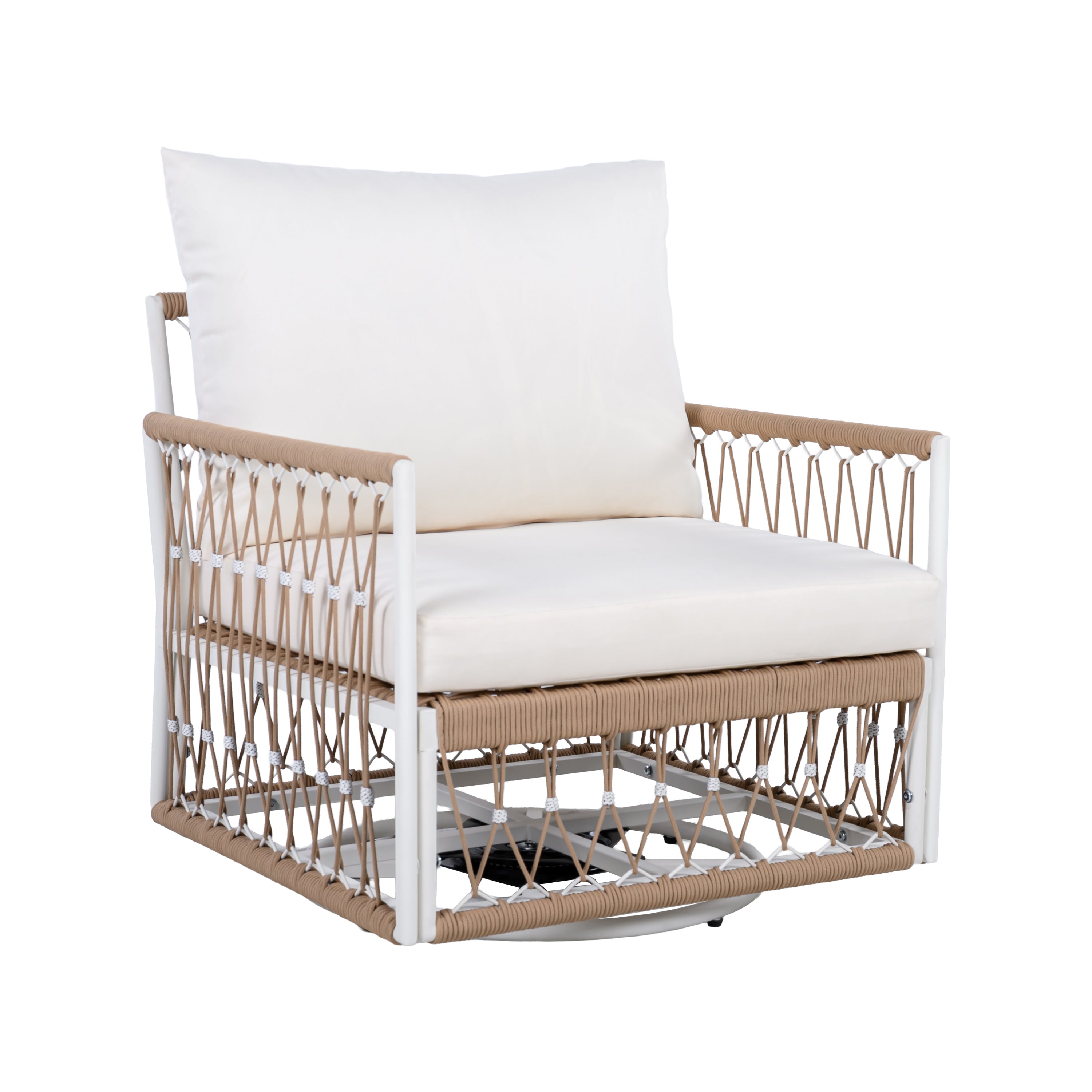 Set of 2 360° Swivel Bohemian Outdoor Lounge Chairs