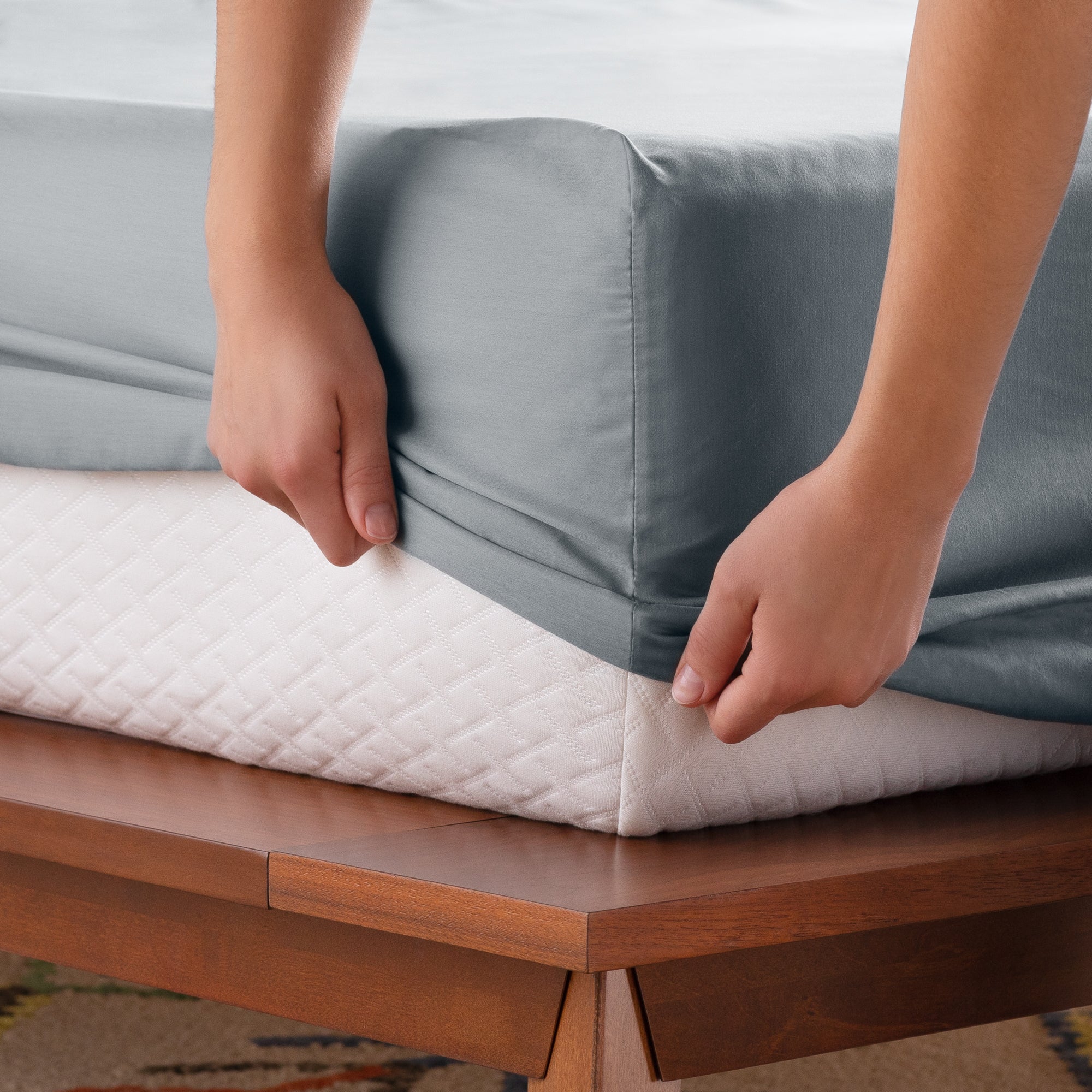 Linenspa 600TC Cotton Blend Pillowcase Set Queen Stone