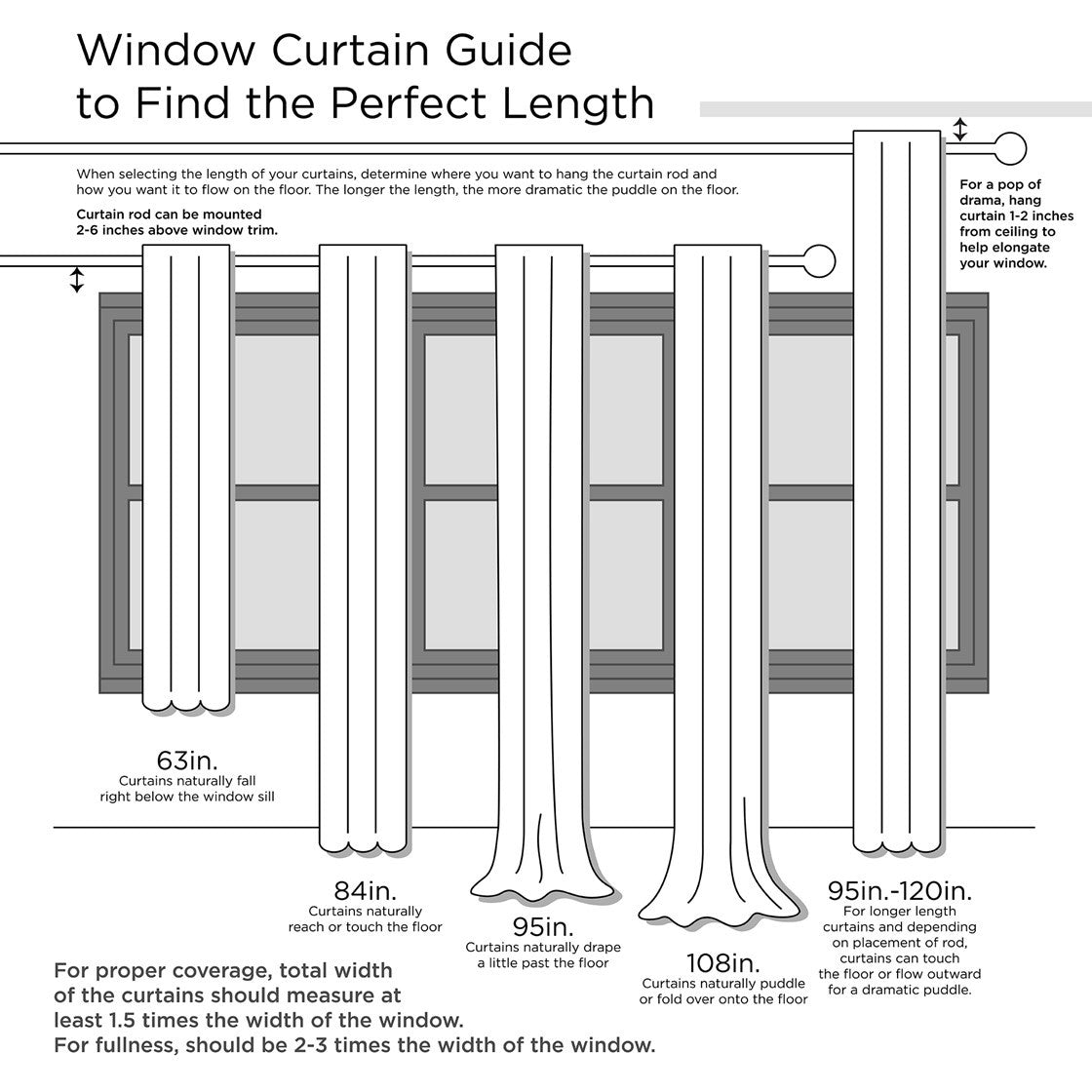 Solid Crushed Curtain Panel Pair (2 Pcs Window Panels)