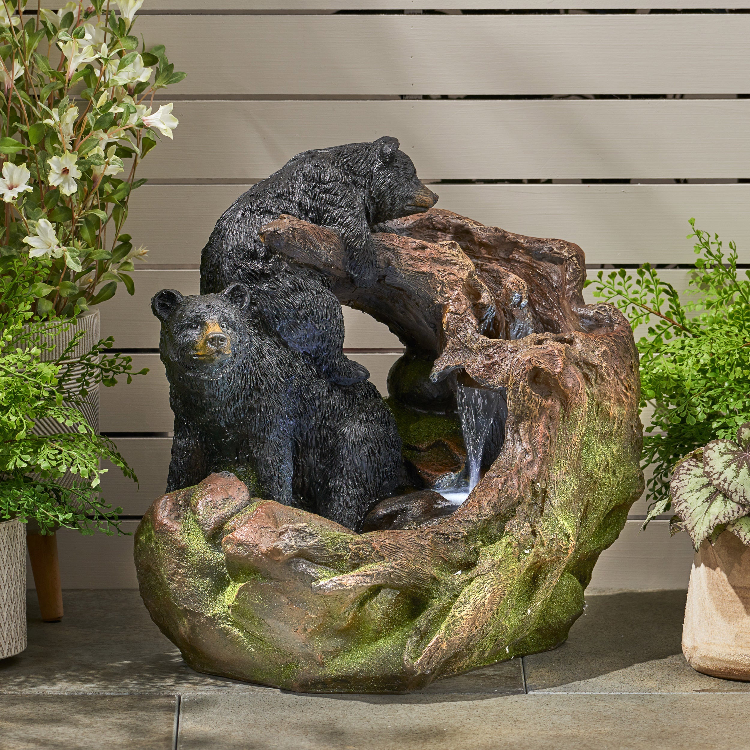 22" High Datona Outdoor Floor Fountain with Light