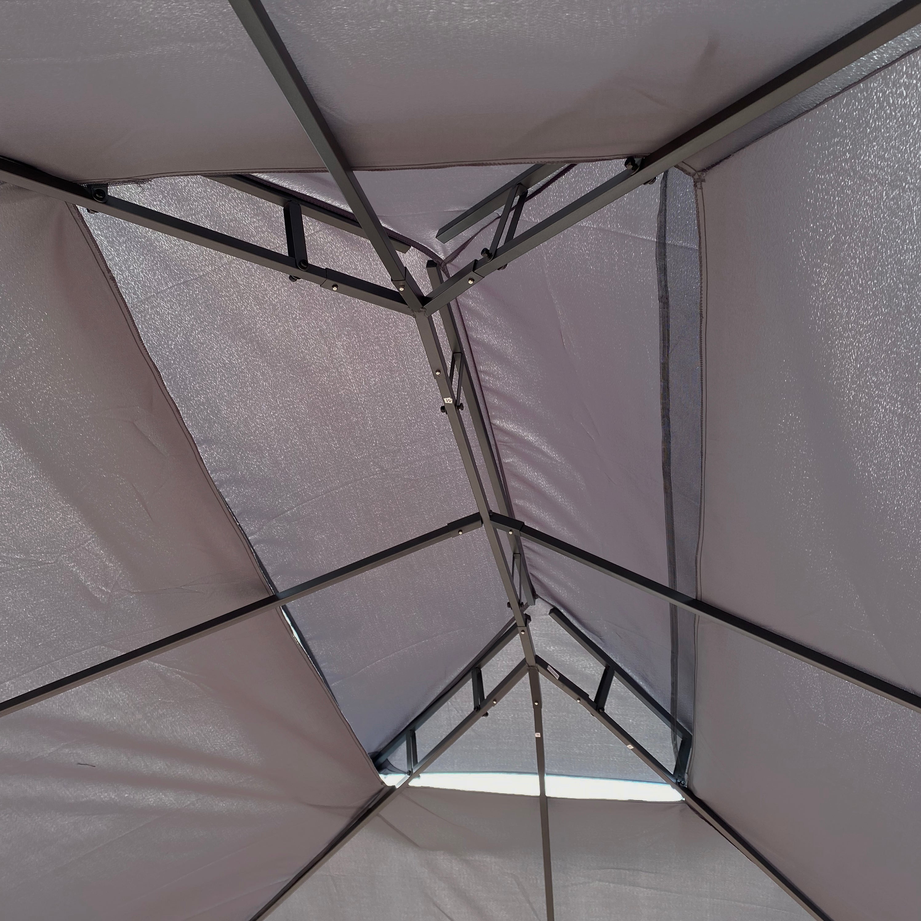 13 x 10 Ft Patio Gazebo Tent with Ventilated Double Roof and Mosquito Net