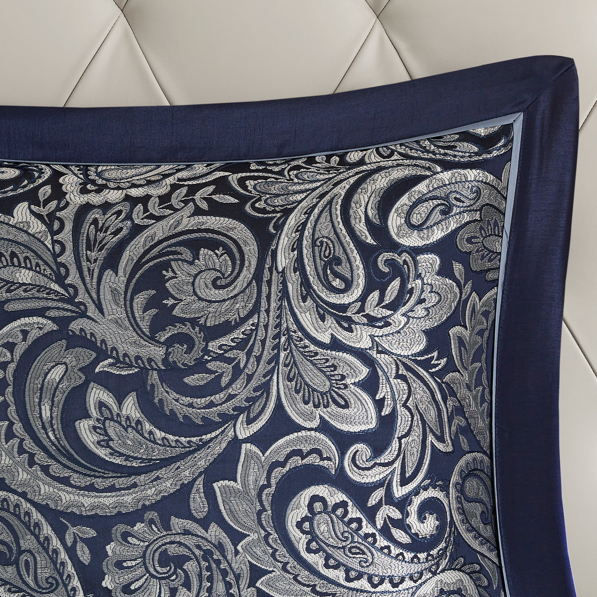12 Piece Comforter Set with Cotton Bed Sheets Navy King
