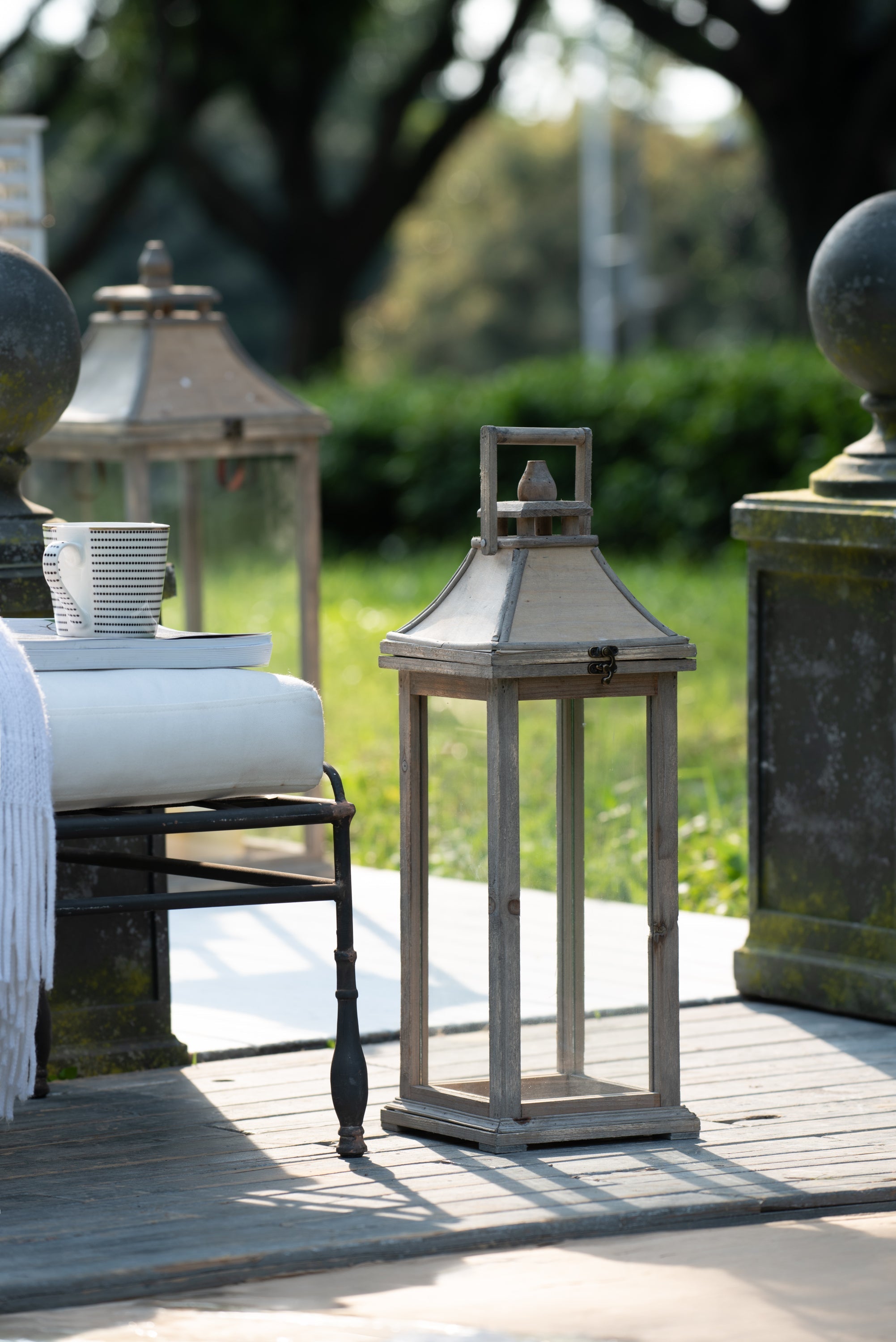 Wooden Candle Lantern Decorative, Hurricane Lantern Holder