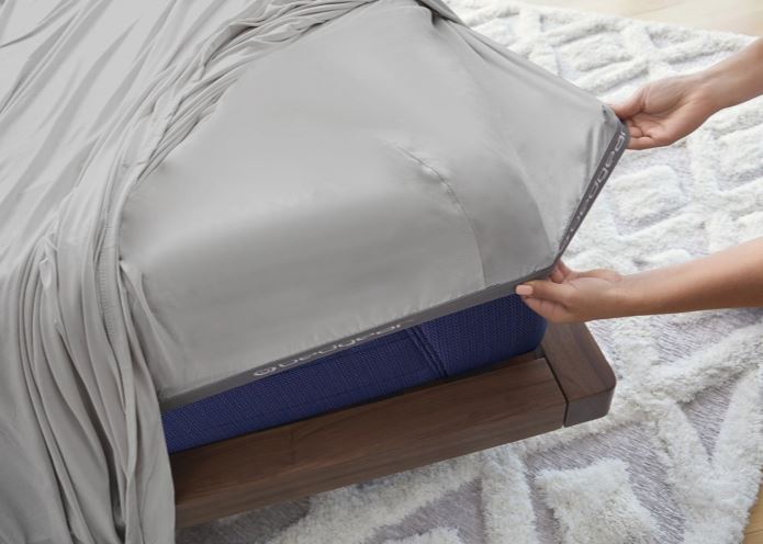 BedGear Dri-Tec Sheet Set, Grey, Split Head Queen