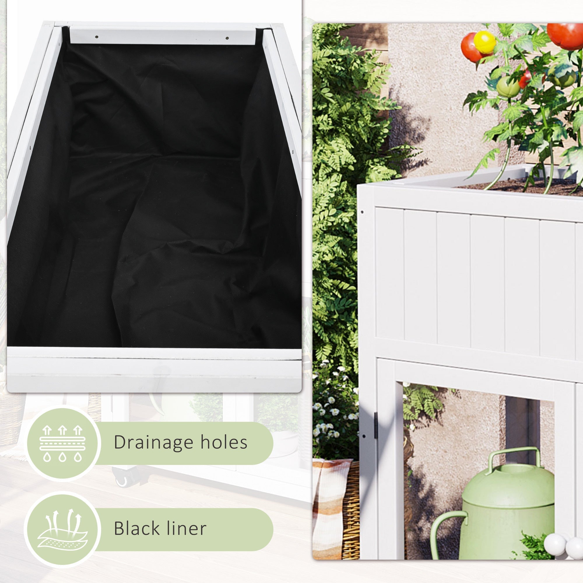 TOPMAX Patio Mini Wood Cold Frame Greenhouse