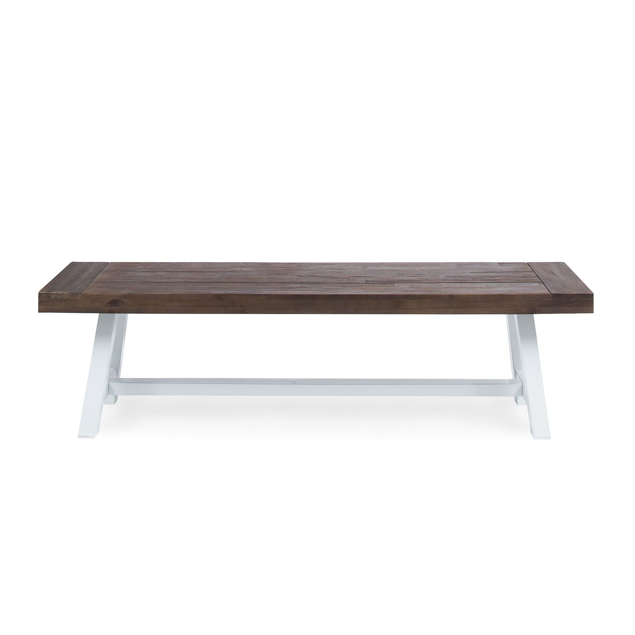 Tranquilizer Outdoor Acacia Wood Bench With Slat Panel Design