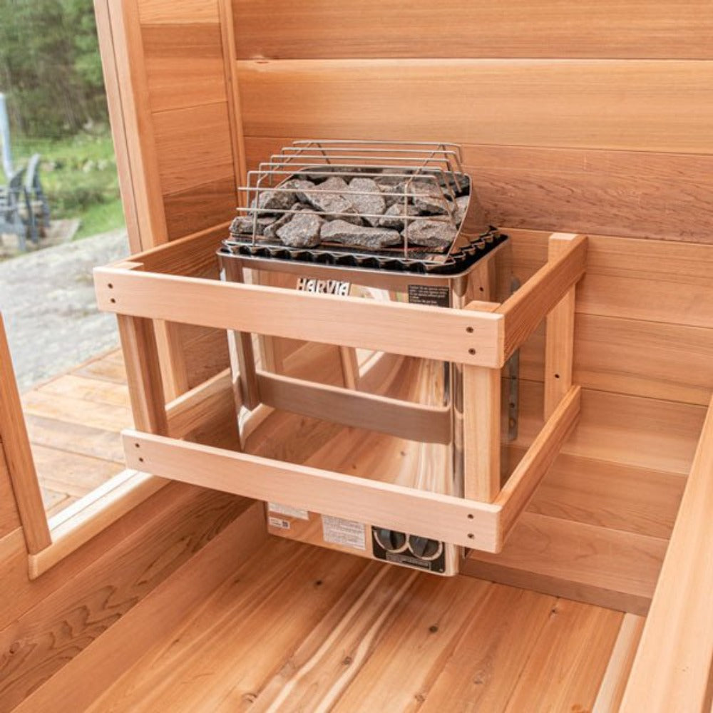 Harvia KIPB Wet Dry Electric Sauna Heater Stove With Built-In Controls & Sauna Stones (SAK47351)